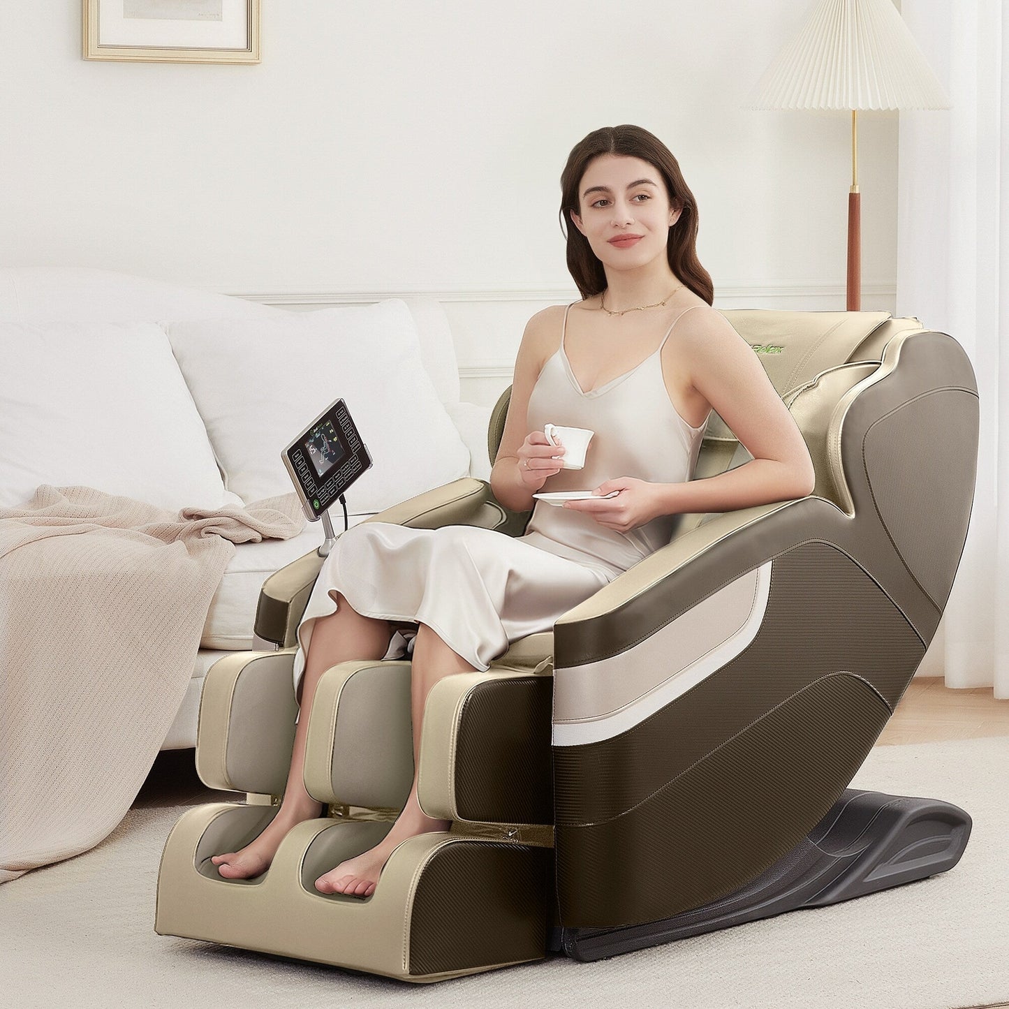 Poltrona massaggiante riscaldata Ukuowu Favor-BS04 per tutto il corpo con modalità gravità zero e lettore musicale Bluetooth