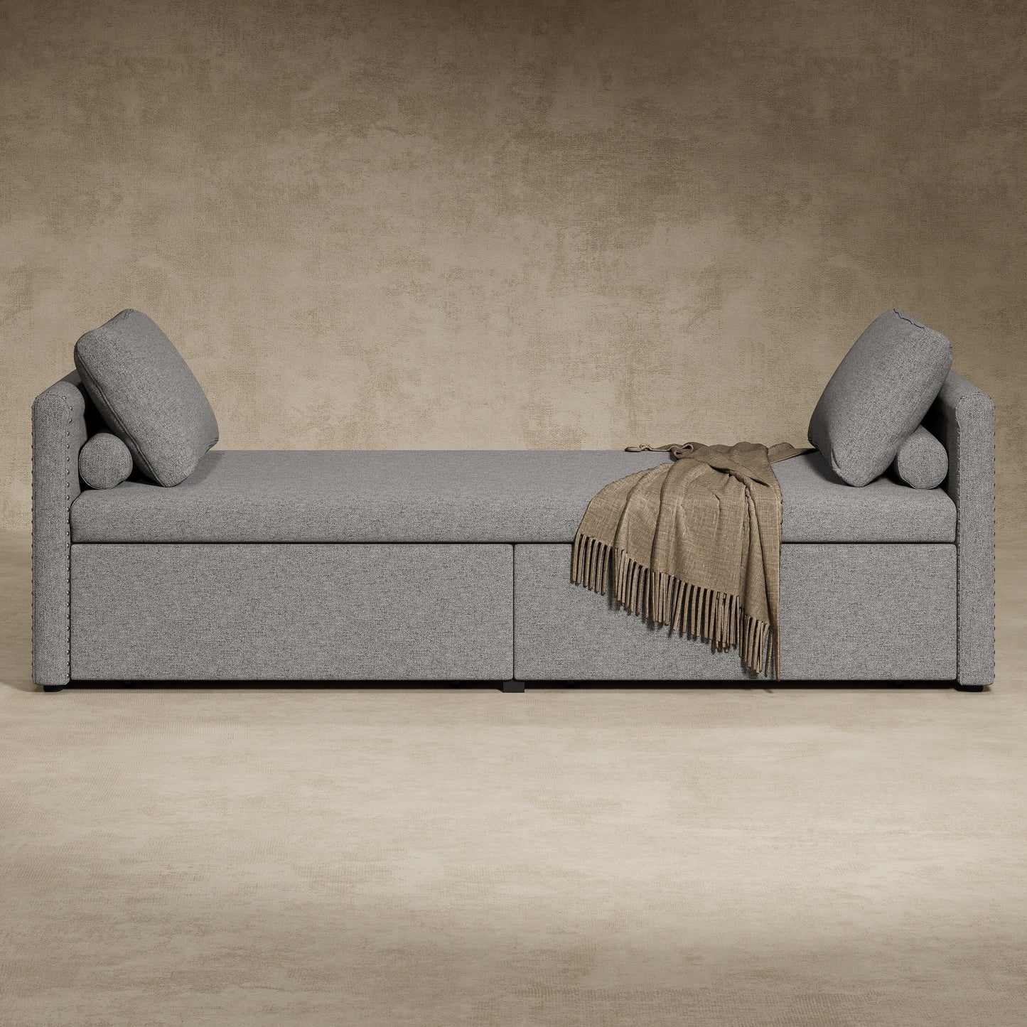 Chaise longue imbottita con 2 cassetti di Harper&Bright Designs