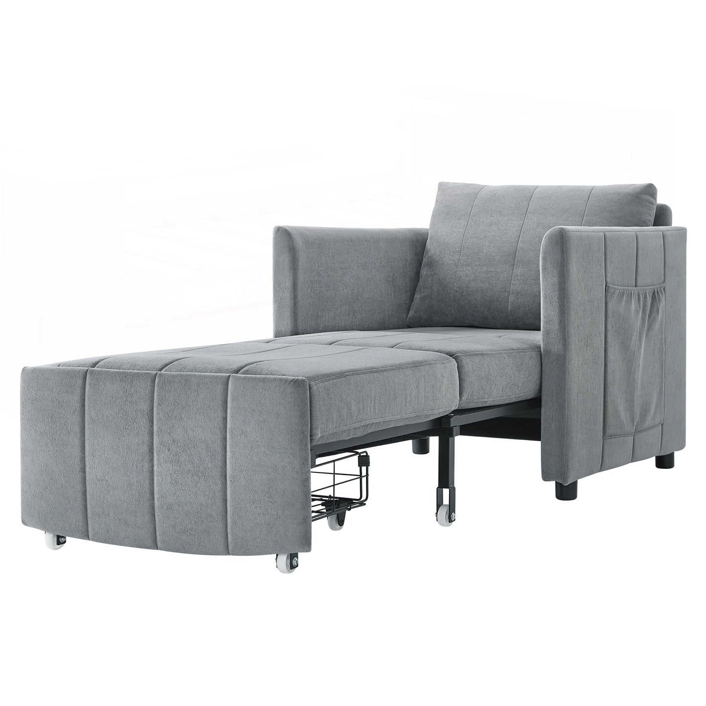 Divano letto imbottito trasformabile