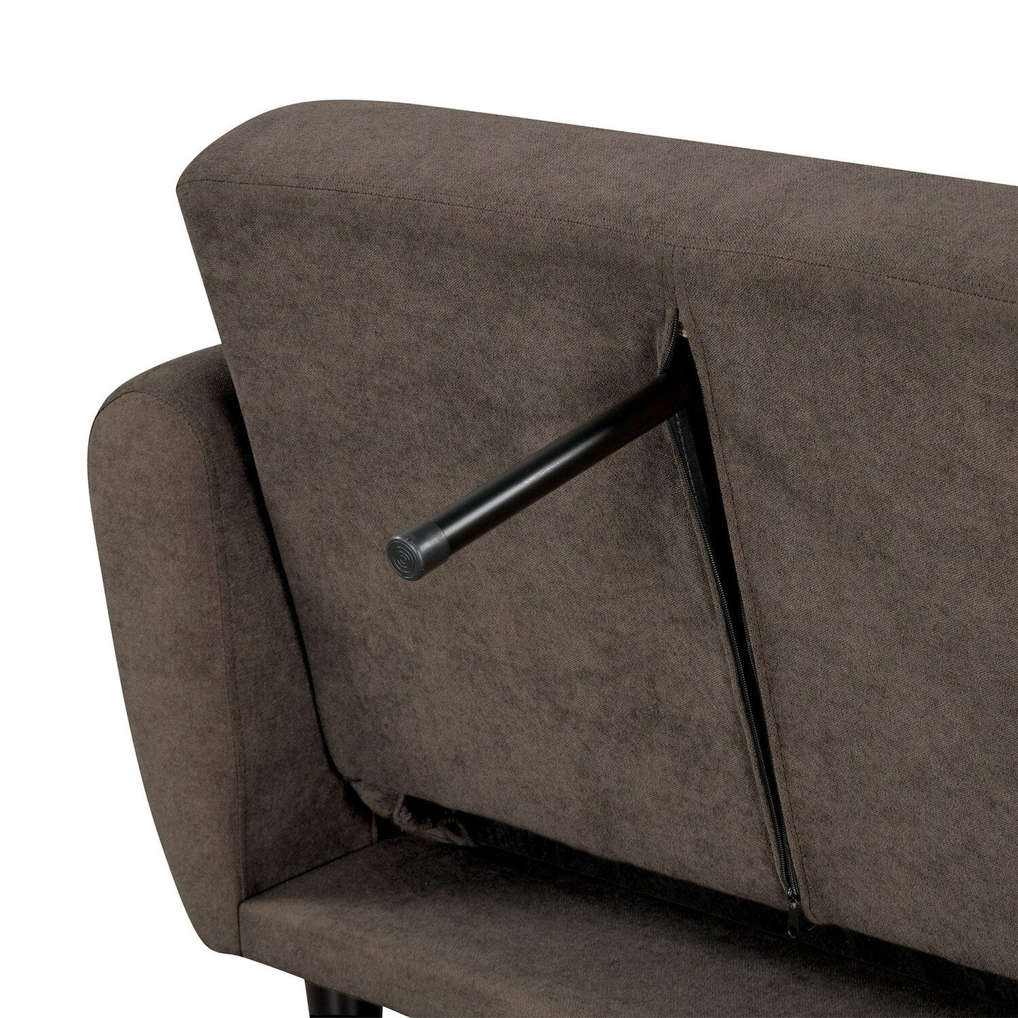 Divano futon imbottito con schienale canalizzato