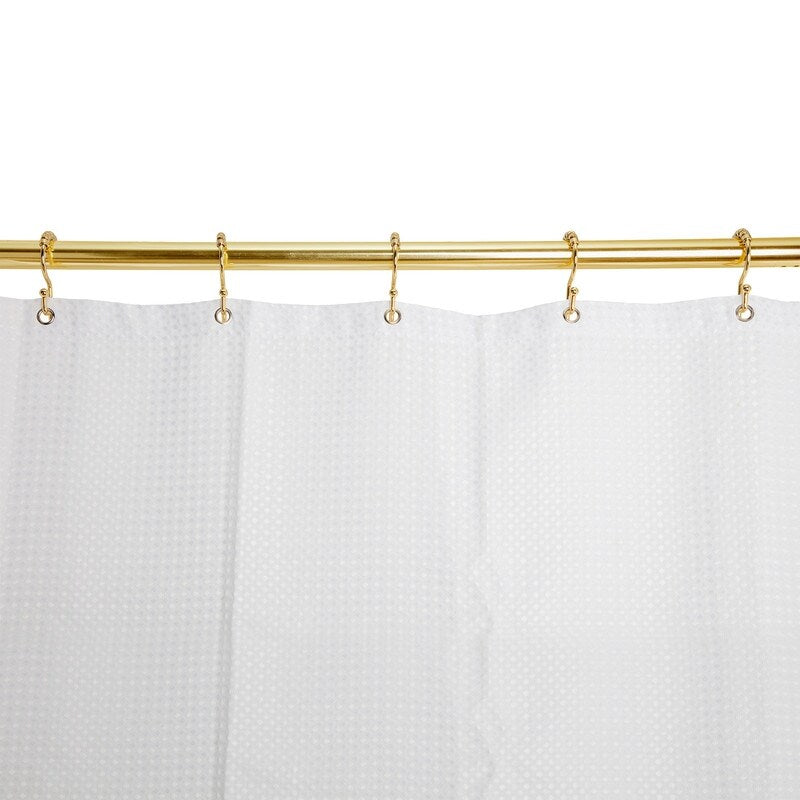 Ganci per doccia Utopia Alley - Anelli doppi per tenda da doccia per bagno - Ganci per tenda da doccia resistenti alla ruggine - Set da 12, oro