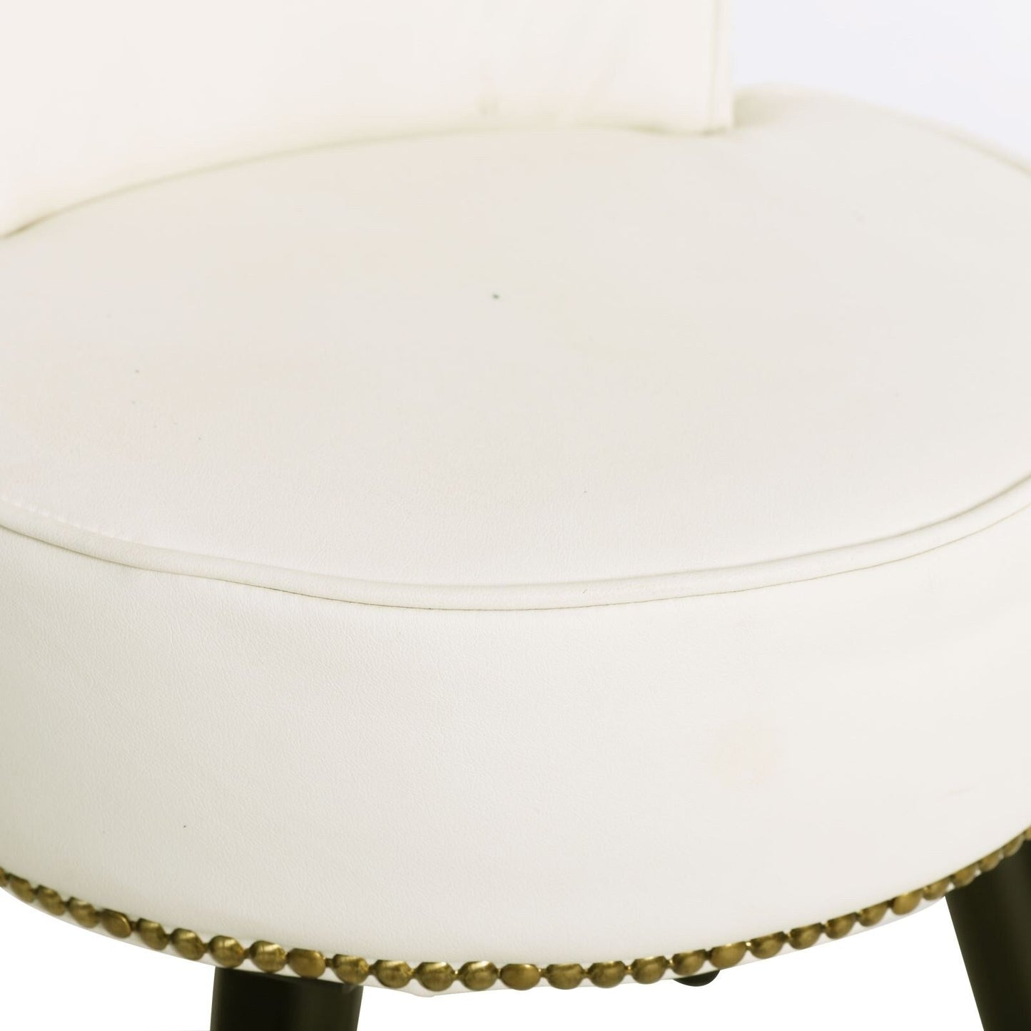 Sedia da trucco VEIKOUS con schienale basso e gambe in legno - 17,3 x 15,7 x 25,1
