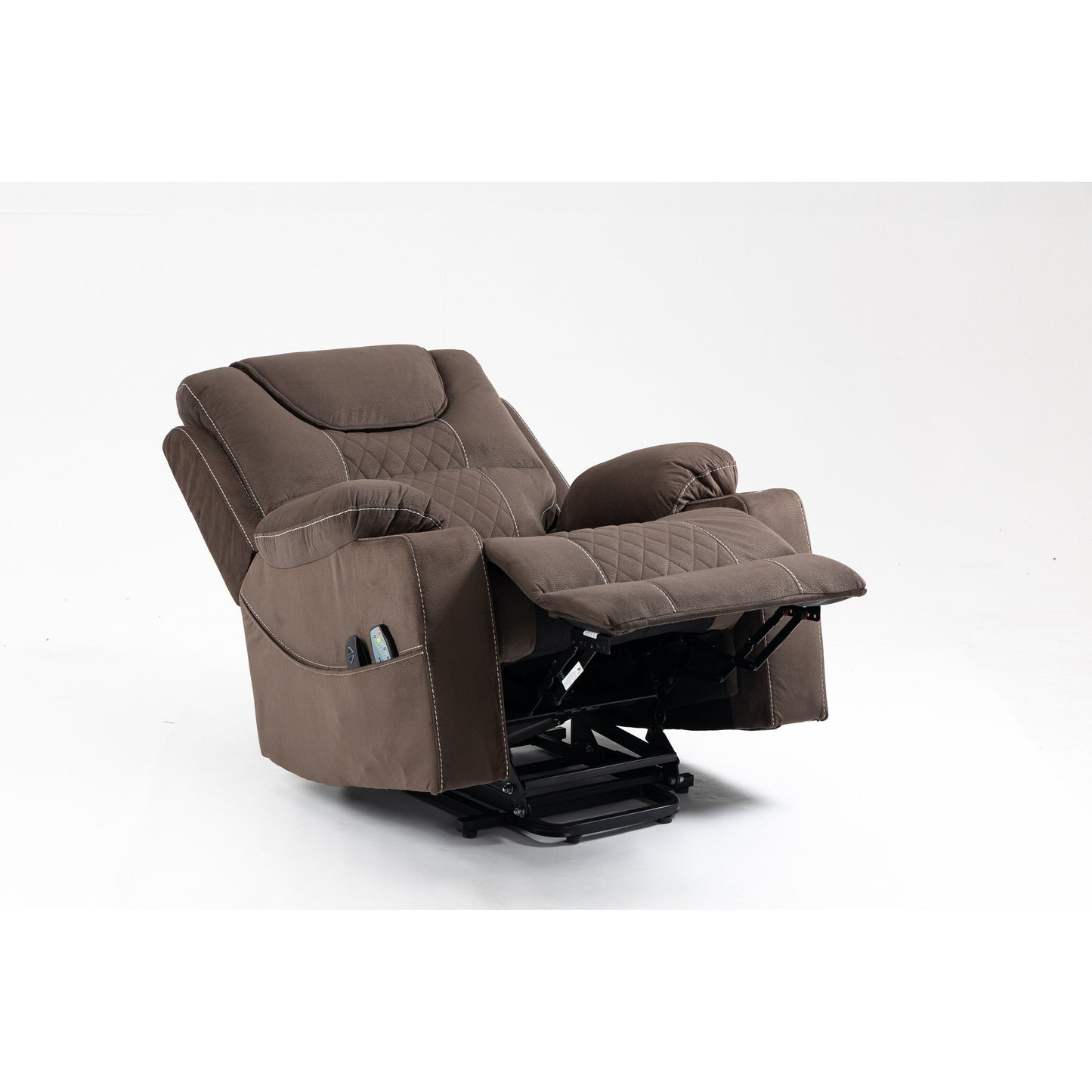 Poltrona reclinabile Velvet Dual Motor con riscaldamento, massaggio e portabicchieri