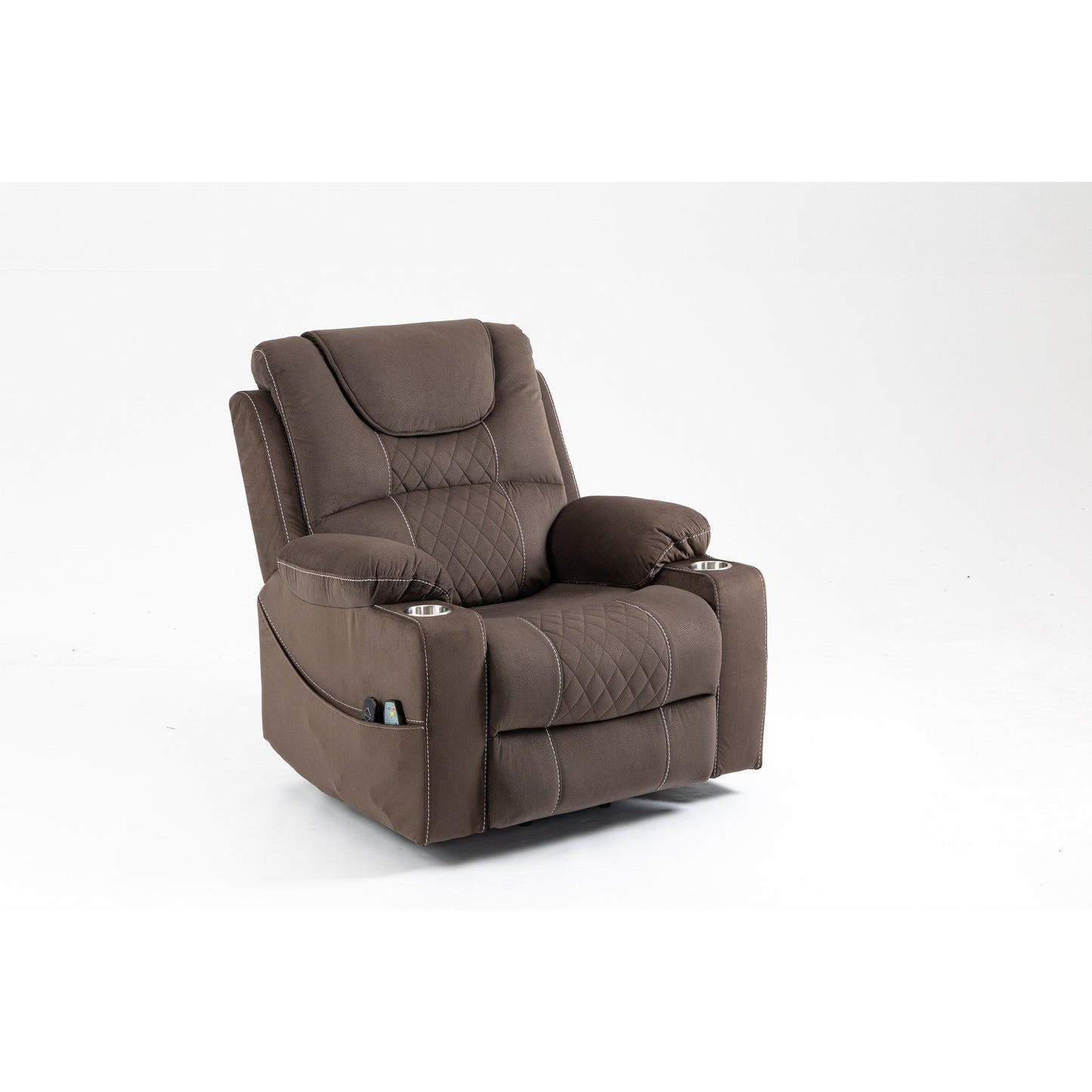 Poltrona reclinabile Velvet Dual Motor con riscaldamento, massaggio e portabicchieri