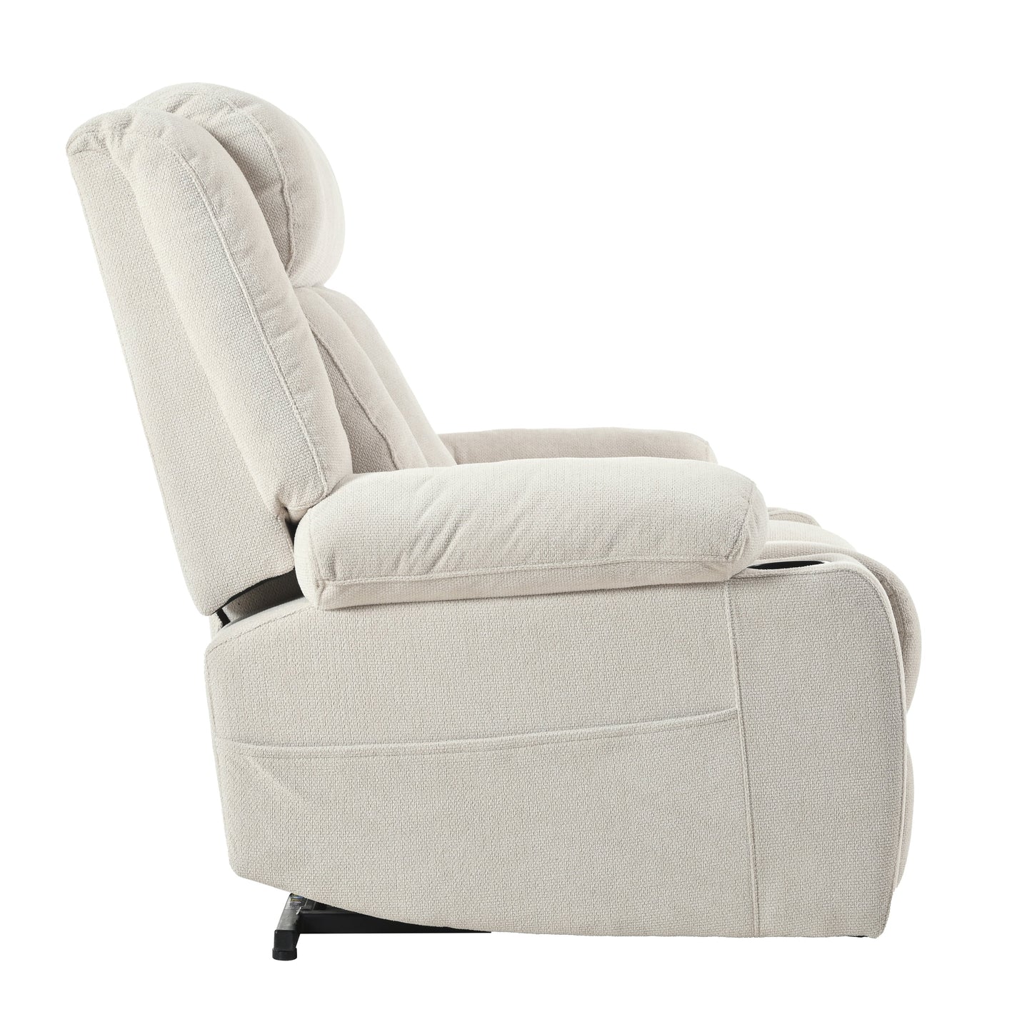 Poltrona reclinabile elettrica Velvet con poggiapiedi e tasca