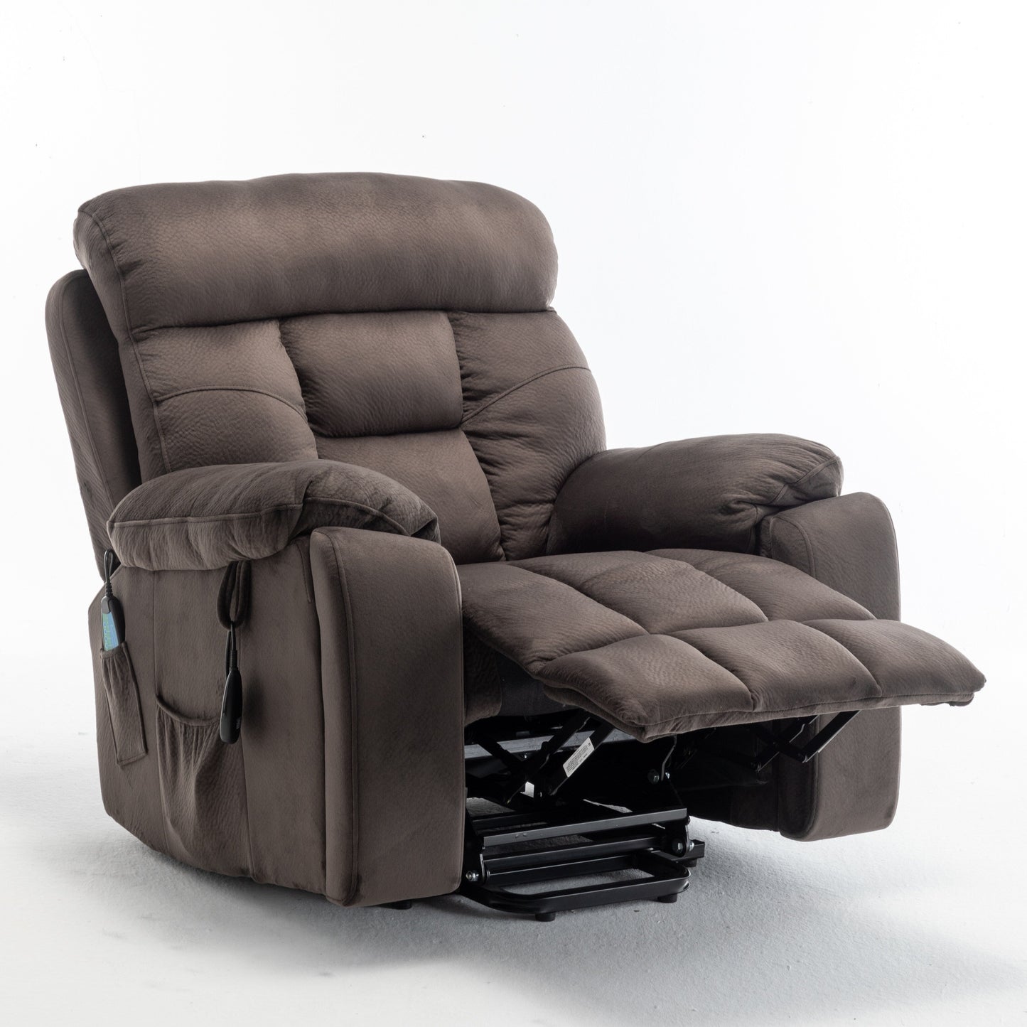 Poltrona reclinabile elettrica Velvet Wide con riscaldamento, massaggio e motore silenzioso