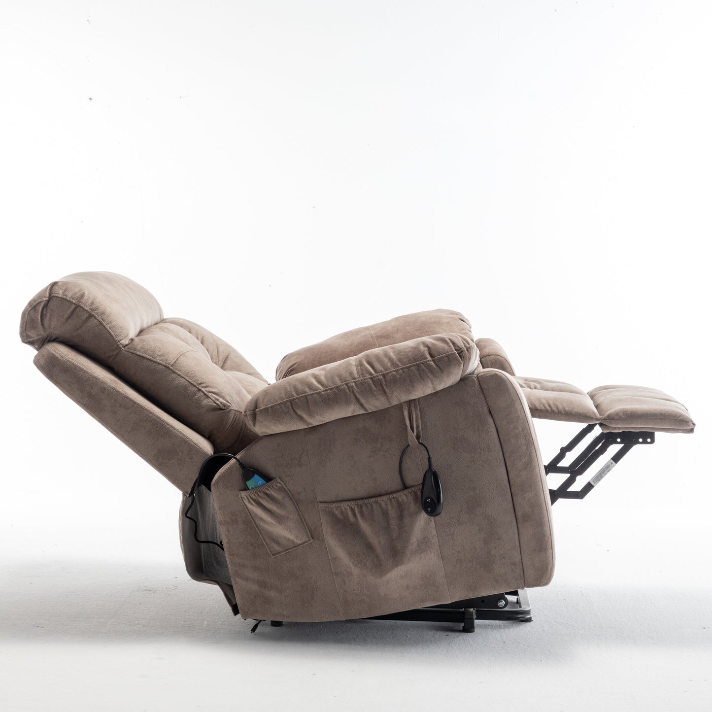 Poltrona reclinabile elettrica Velvet Wide con riscaldamento, massaggio e motore silenzioso