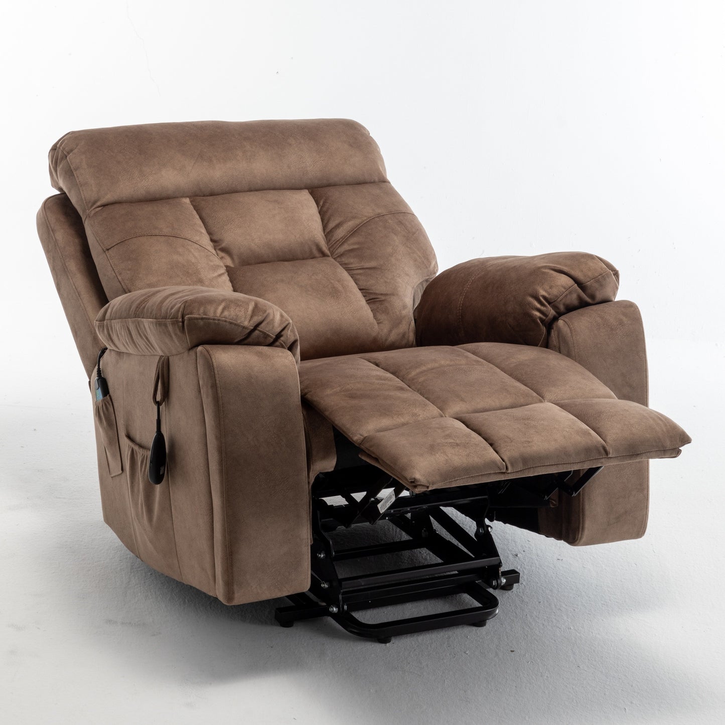 Poltrona reclinabile elettrica Velvet Wide con riscaldamento, massaggio e motore silenzioso
