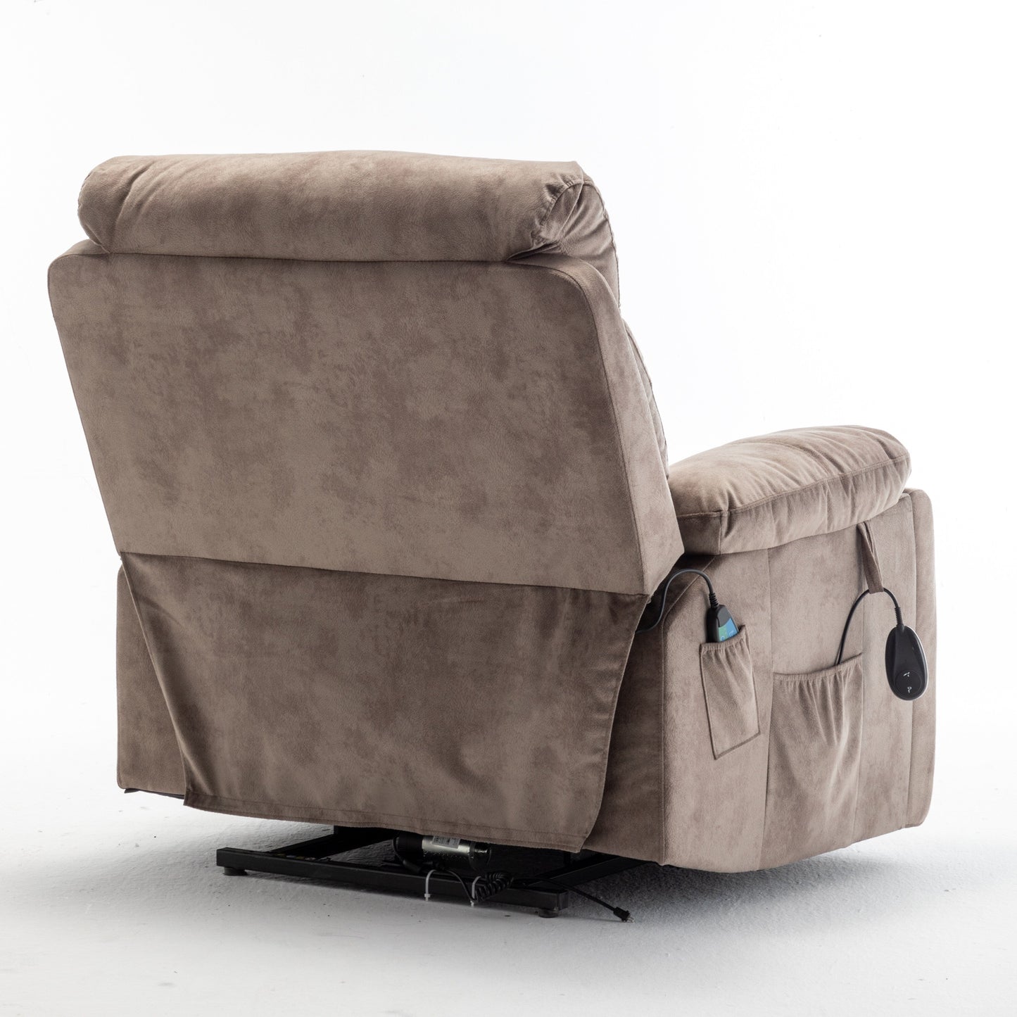 Poltrona reclinabile elettrica Velvet Wide con riscaldamento, massaggio e motore silenzioso