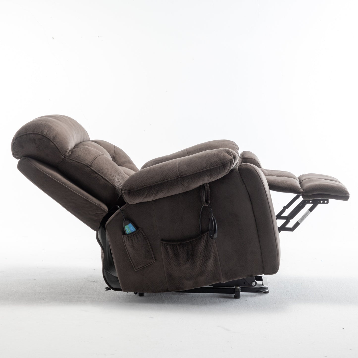 Poltrona reclinabile elettrica Velvet Wide con riscaldamento, massaggio e motore silenzioso