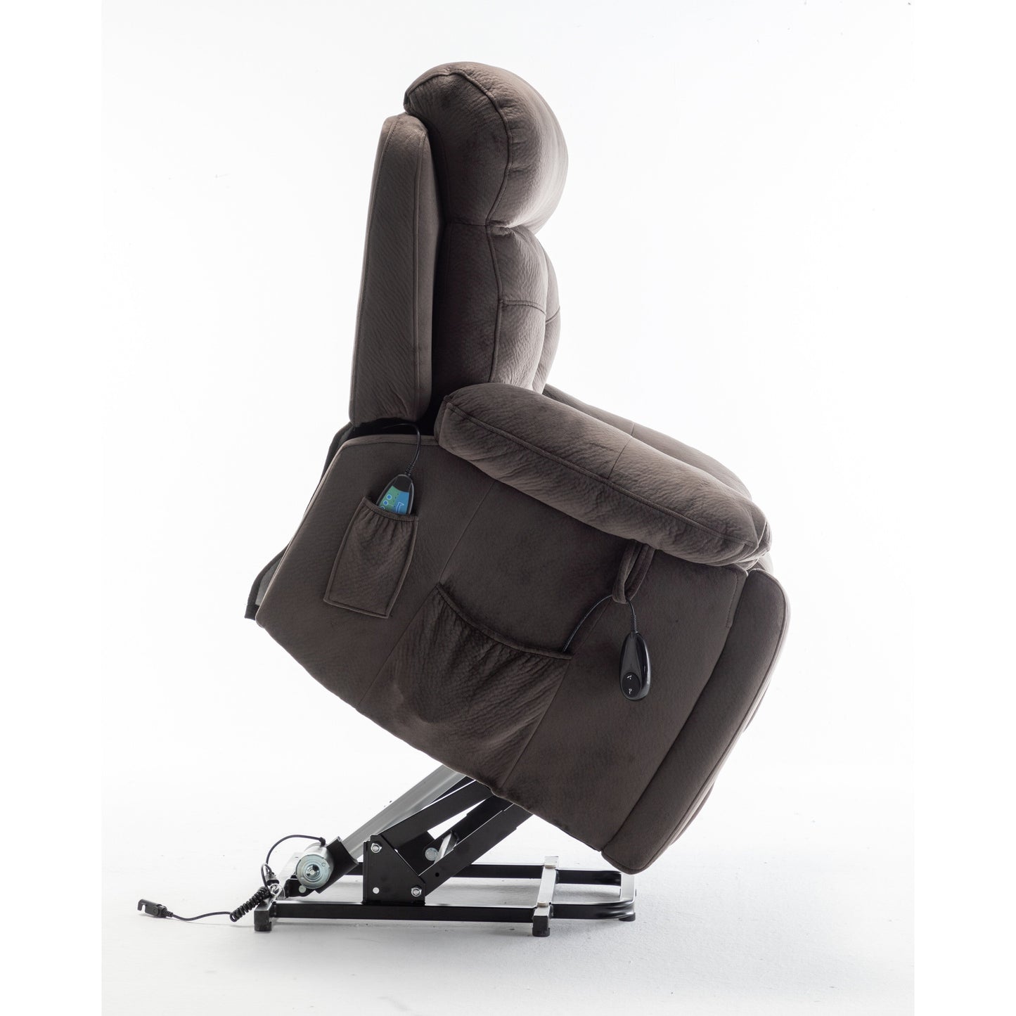 Poltrona reclinabile elettrica Velvet Wide con riscaldamento, massaggio e motore silenzioso