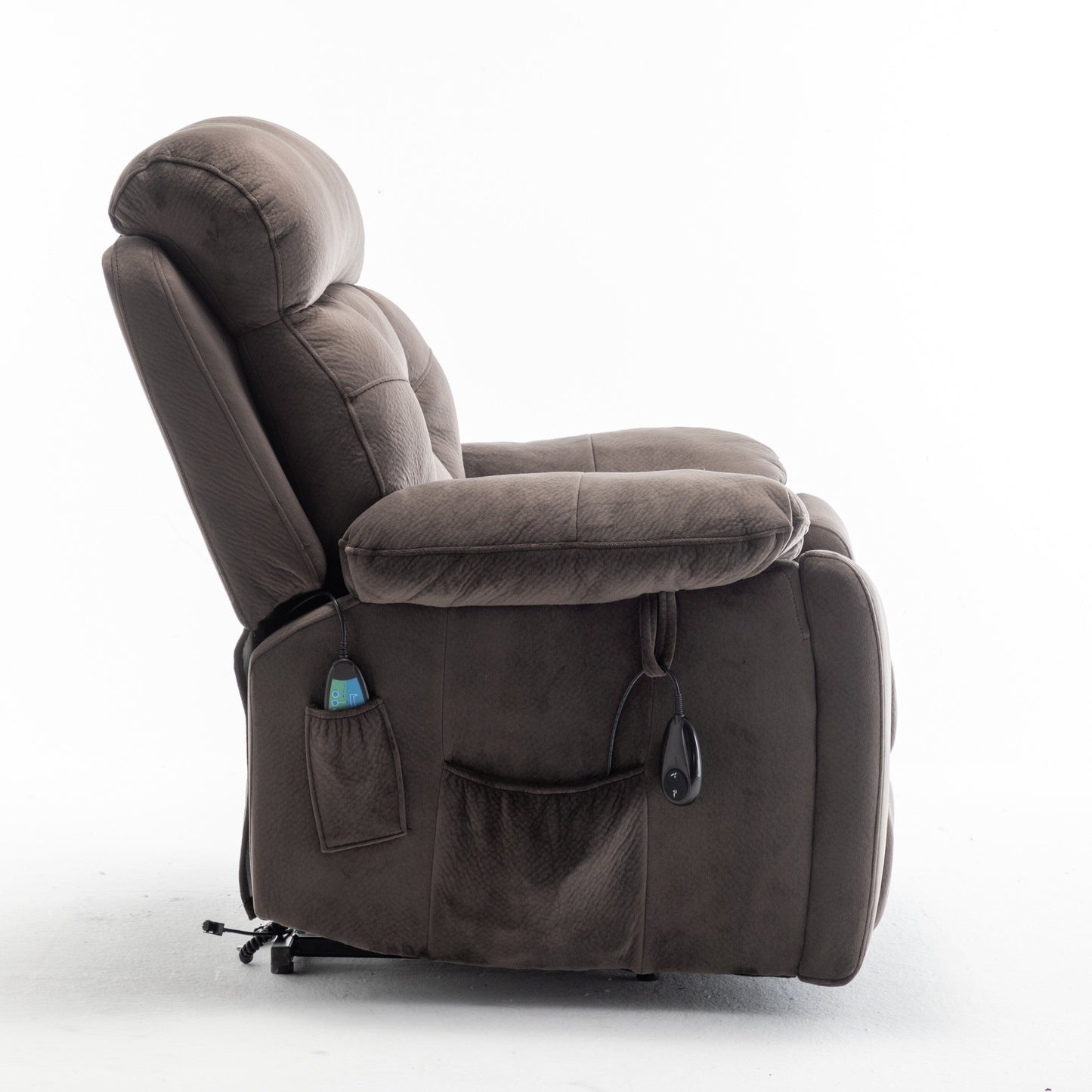 Poltrona reclinabile elettrica Velvet Wide con riscaldamento, massaggio e motore silenzioso