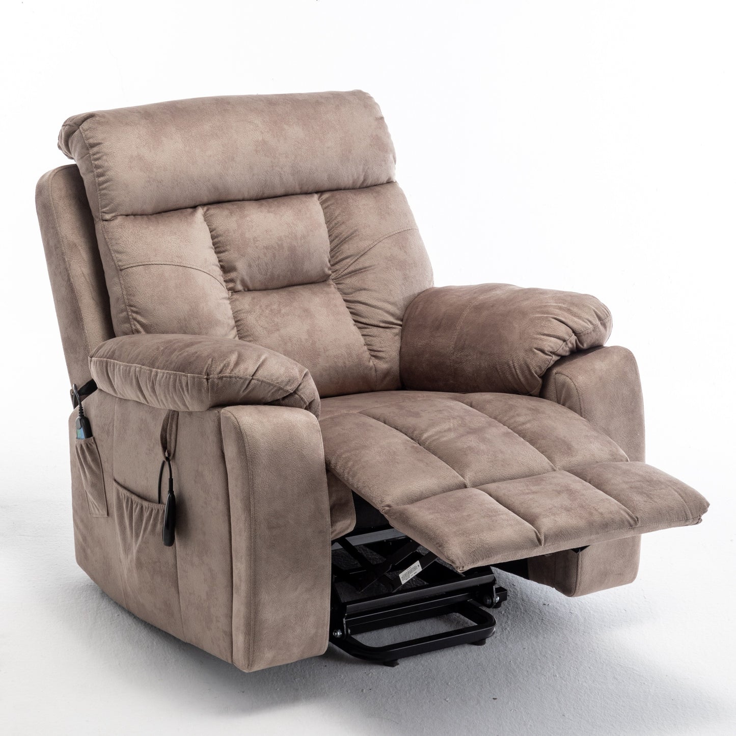 Poltrona reclinabile elettrica Velvet Wide con riscaldamento, massaggio e motore silenzioso
