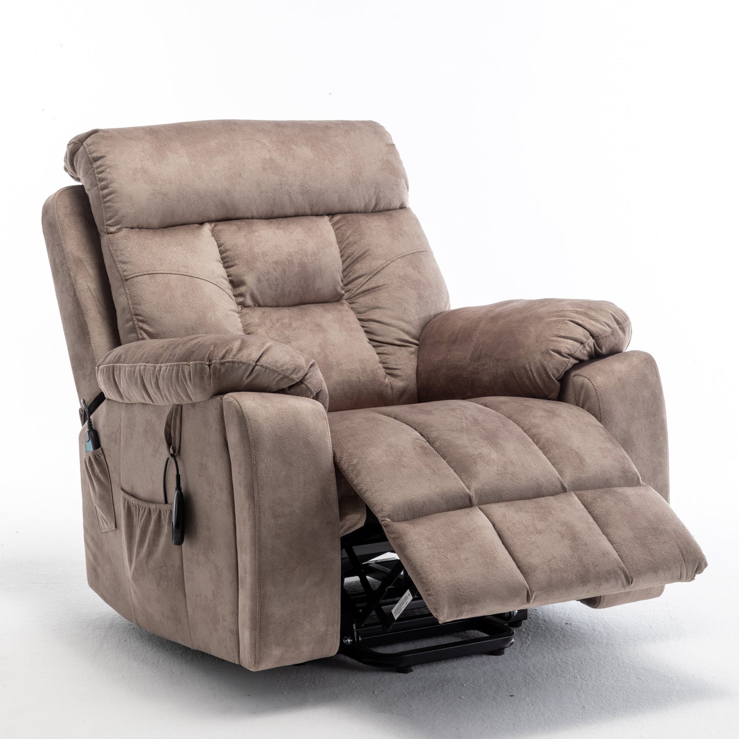Poltrona reclinabile elettrica Velvet Wide con riscaldamento, massaggio e motore silenzioso