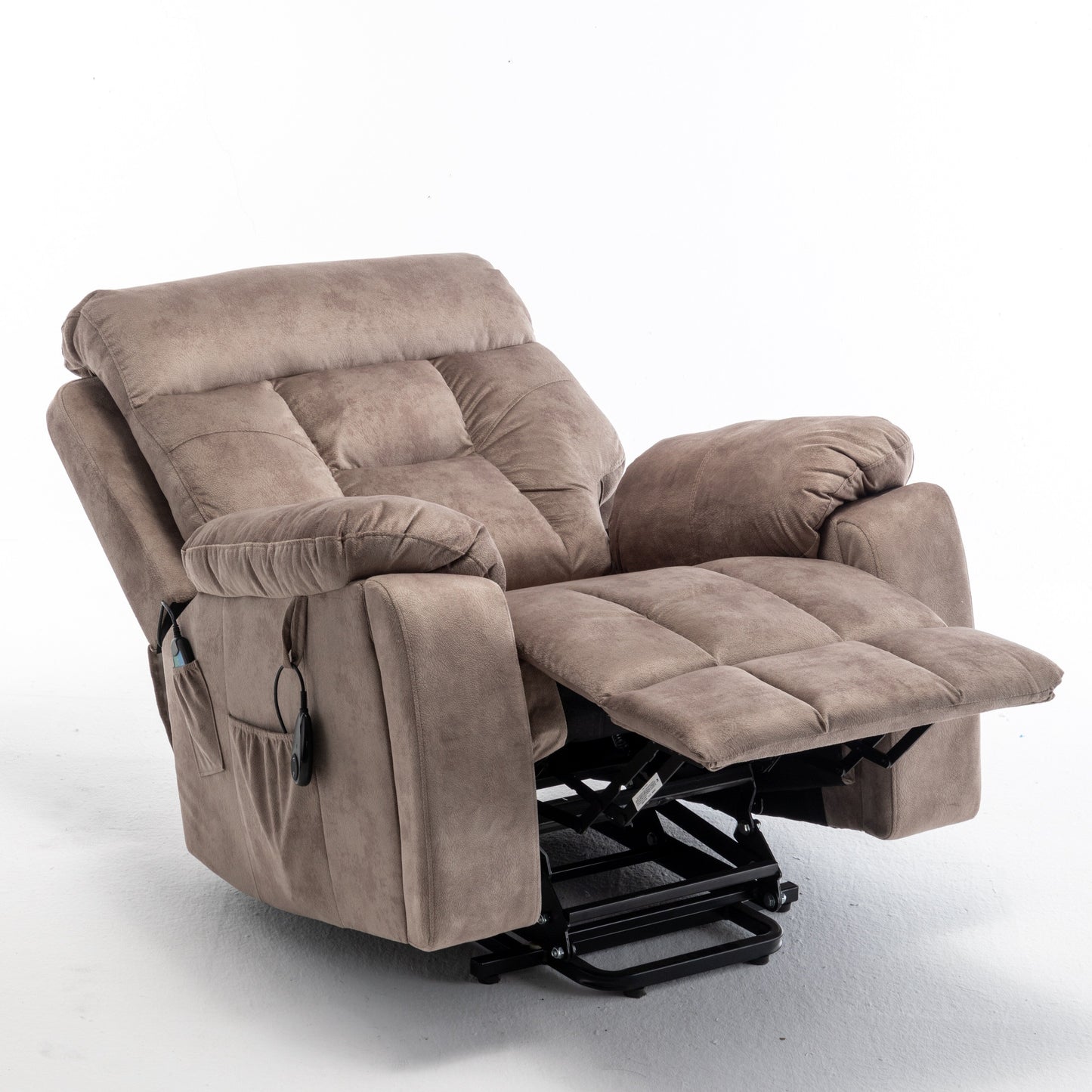 Poltrona reclinabile elettrica Velvet Wide con riscaldamento, massaggio e motore silenzioso