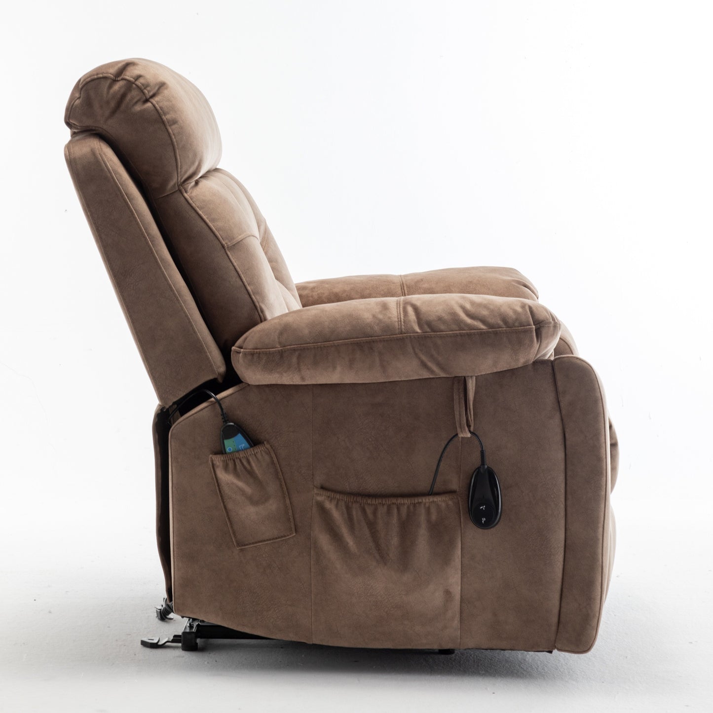 Poltrona reclinabile elettrica Velvet Wide con riscaldamento, massaggio e motore silenzioso