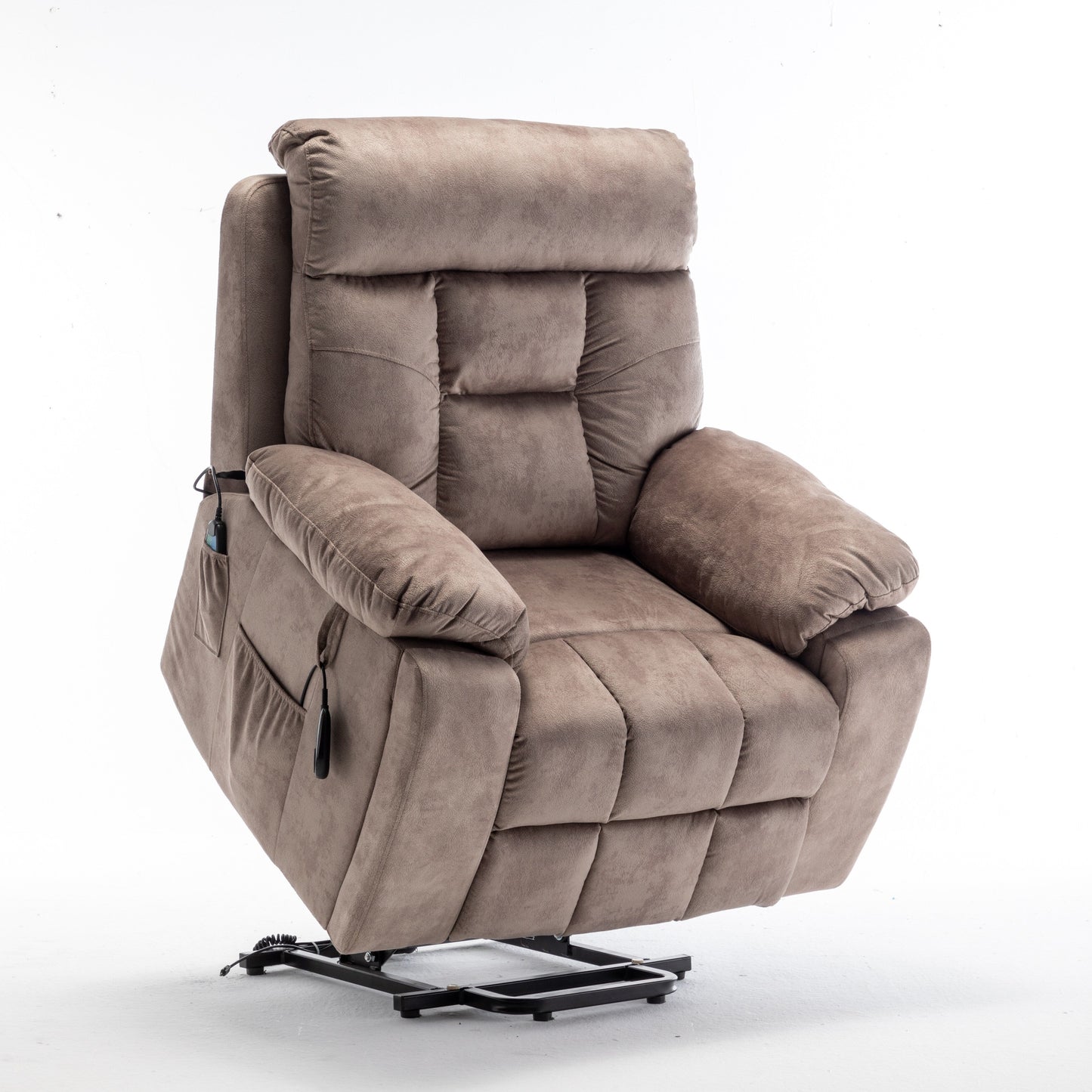 Poltrona reclinabile elettrica Velvet Wide con riscaldamento, massaggio e motore silenzioso