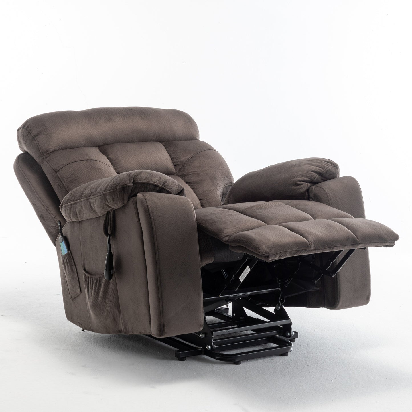 Poltrona reclinabile elettrica Velvet Wide con riscaldamento, massaggio e motore silenzioso