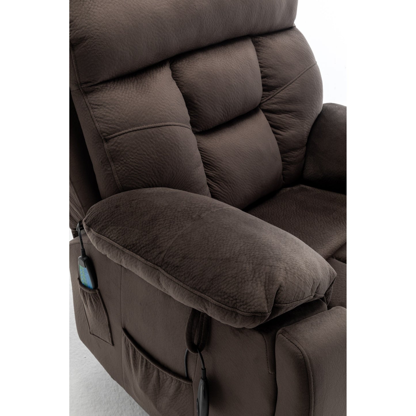 Poltrona reclinabile elettrica Velvet Wide con riscaldamento, massaggio e motore OKIN silenzioso
