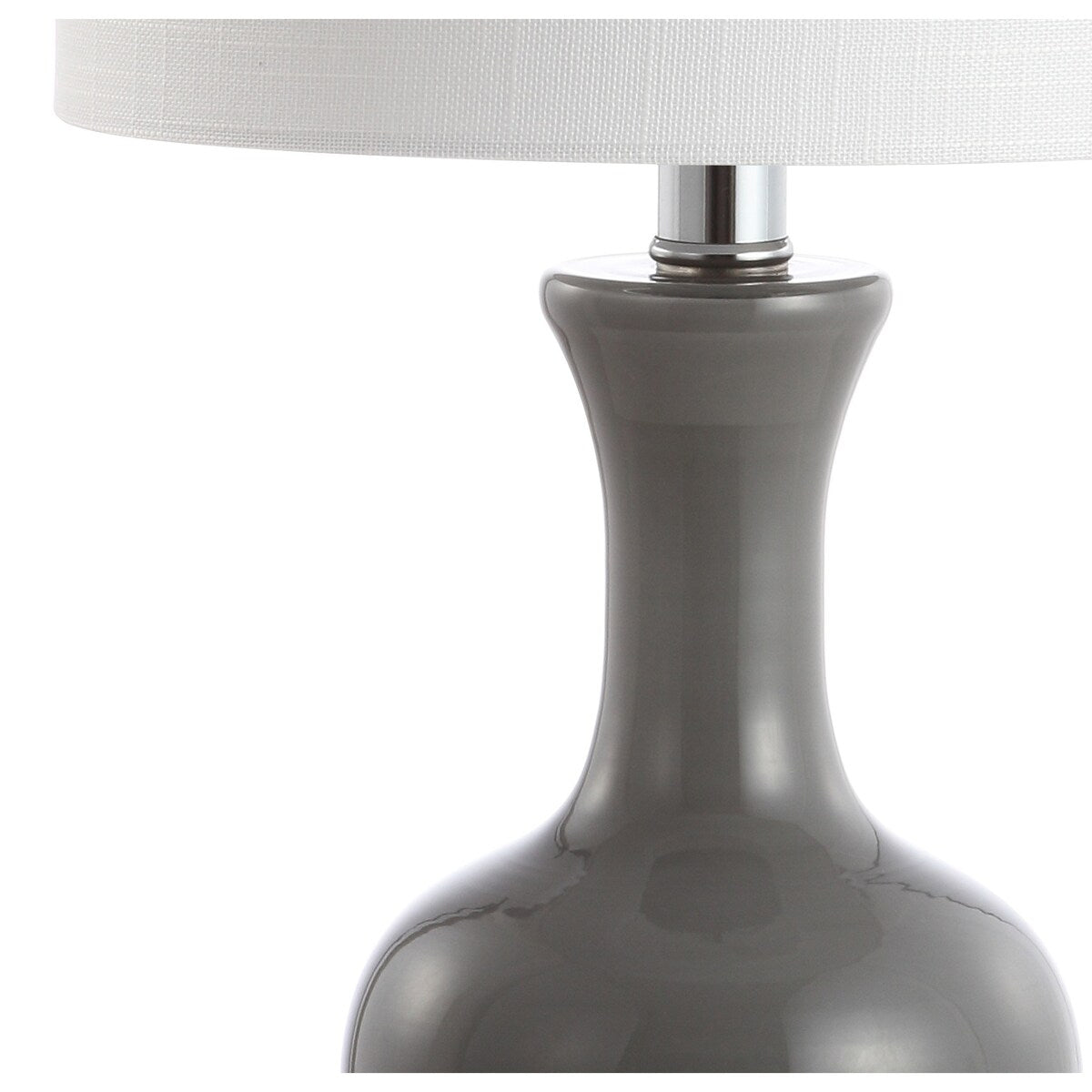 Lampada da tavolo a LED in vetro/metallo Vermont 22, bianca (set da 2) di JONATHAN Y
