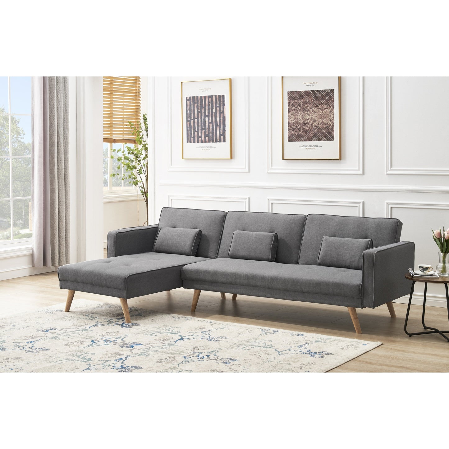 Divano letto pieghevole versatile per soggiorno - Divano multifunzionale e confortevole per piccoli spazi