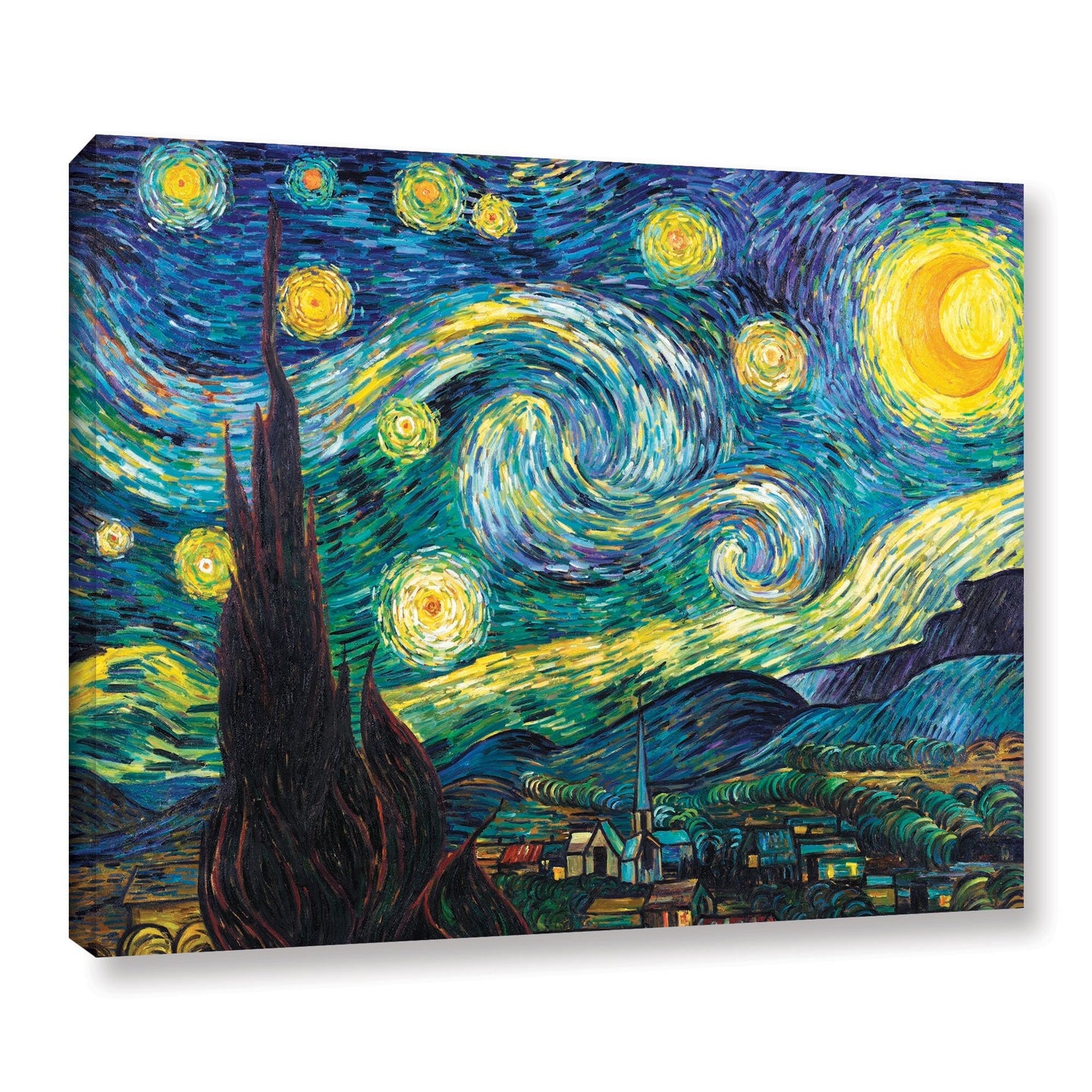 Vincent van Gogh 'Notte stellata' tela avvolta