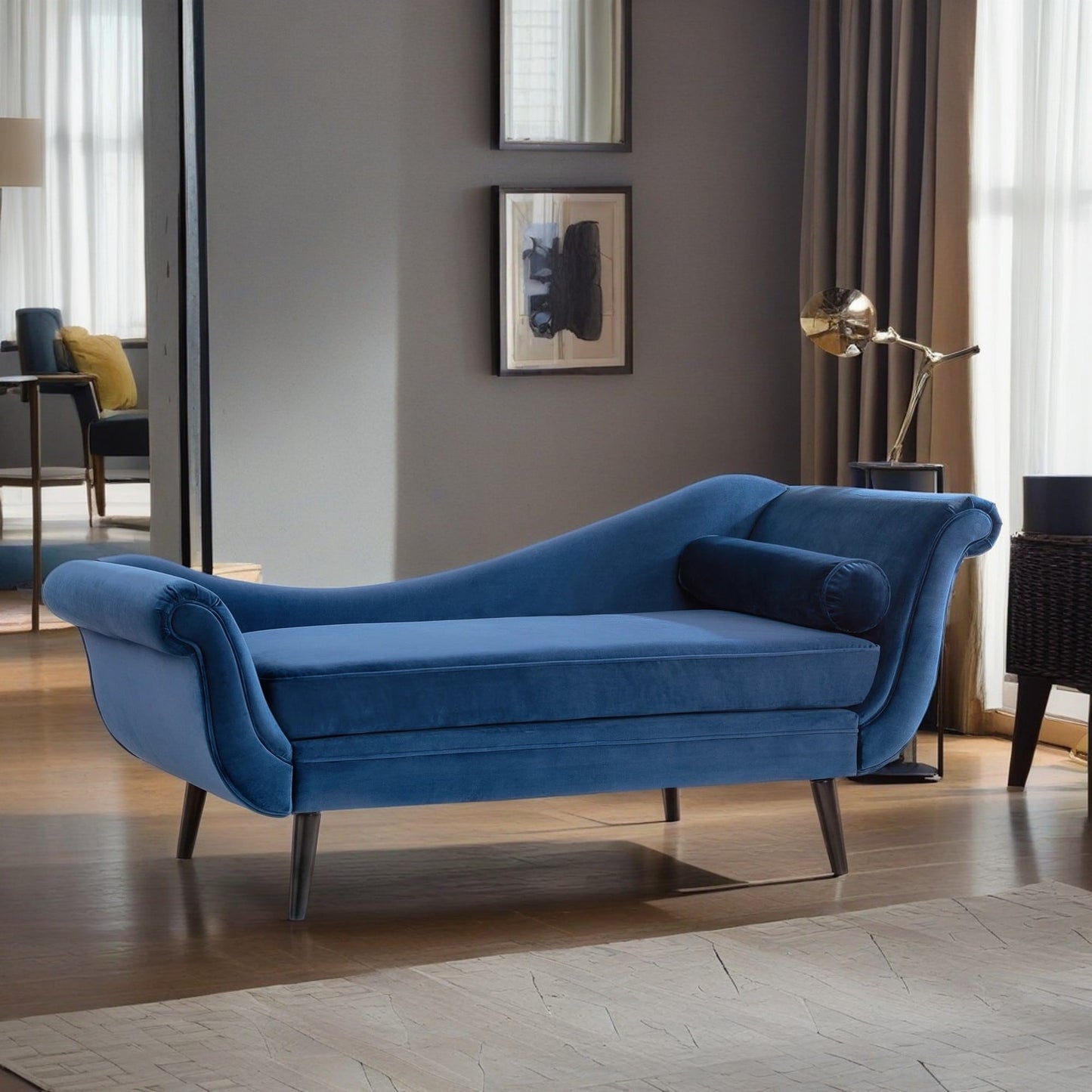 Chaise longue vintage con braccioli a spirale di Christopher Knight Home
