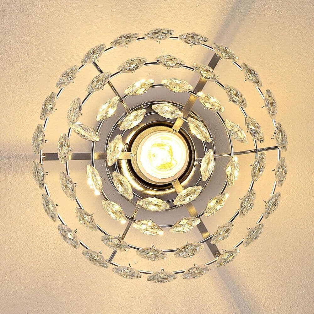 WINGBO Piccola plafoniera in cristallo da soffitto Mini semi-incasso... - N/A