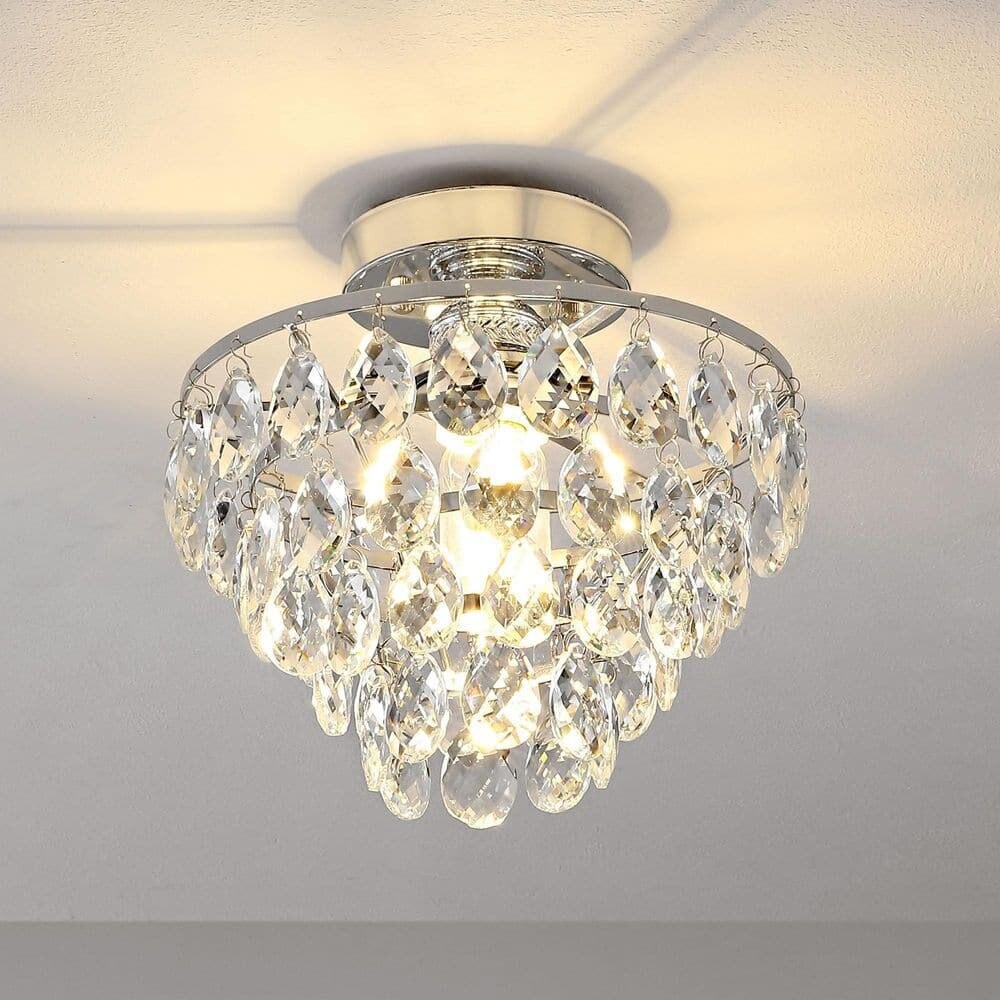 WINGBO Piccola plafoniera in cristallo da soffitto Mini semi-incasso... - N/A