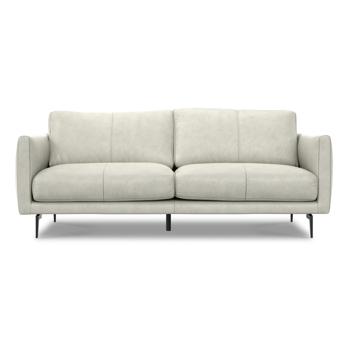 Divano moderno WYNDENHALL Danbury Mid-Century da 81 pollici in vera pelle