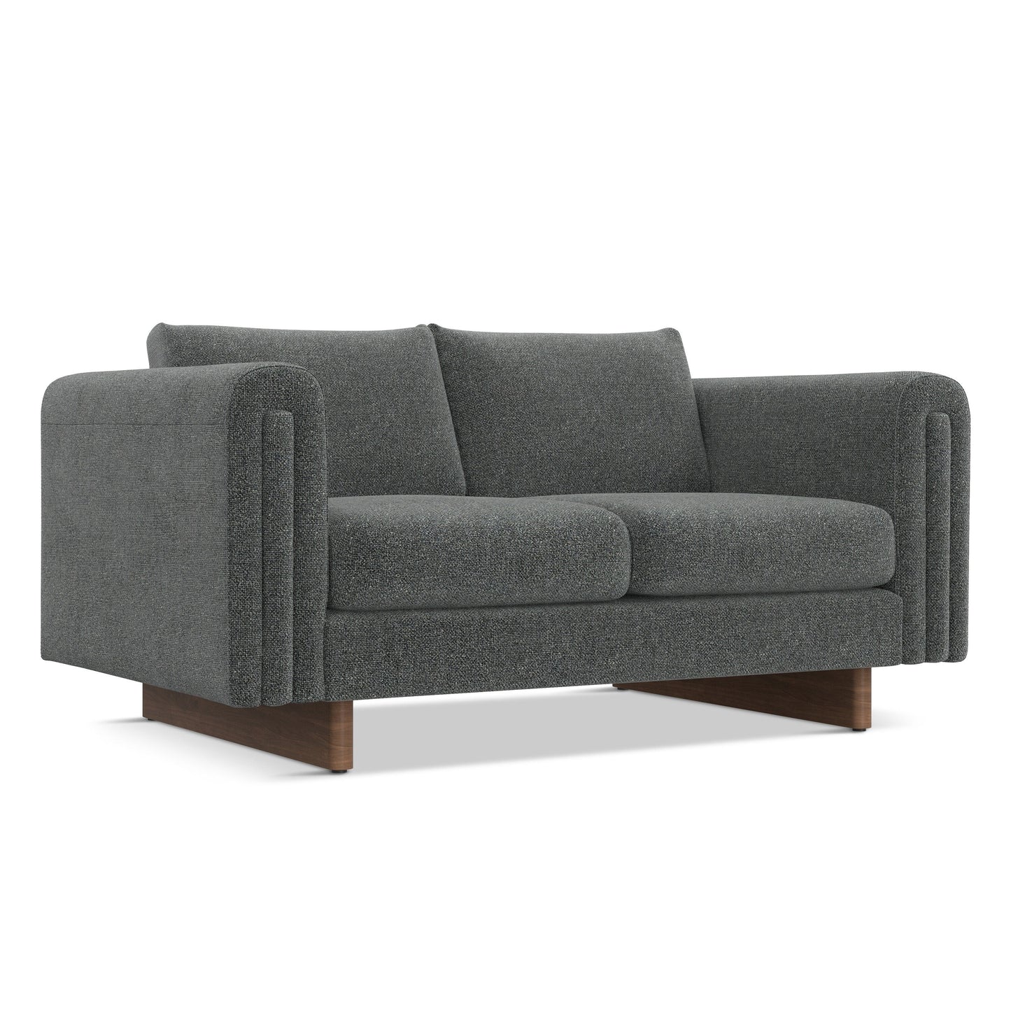 Divano a due posti contemporaneo WYNDENHALL Drayton da 61 pollici di larghezza in tessuto tecnico a trama fitta - 61 L x 38 P x 30 A