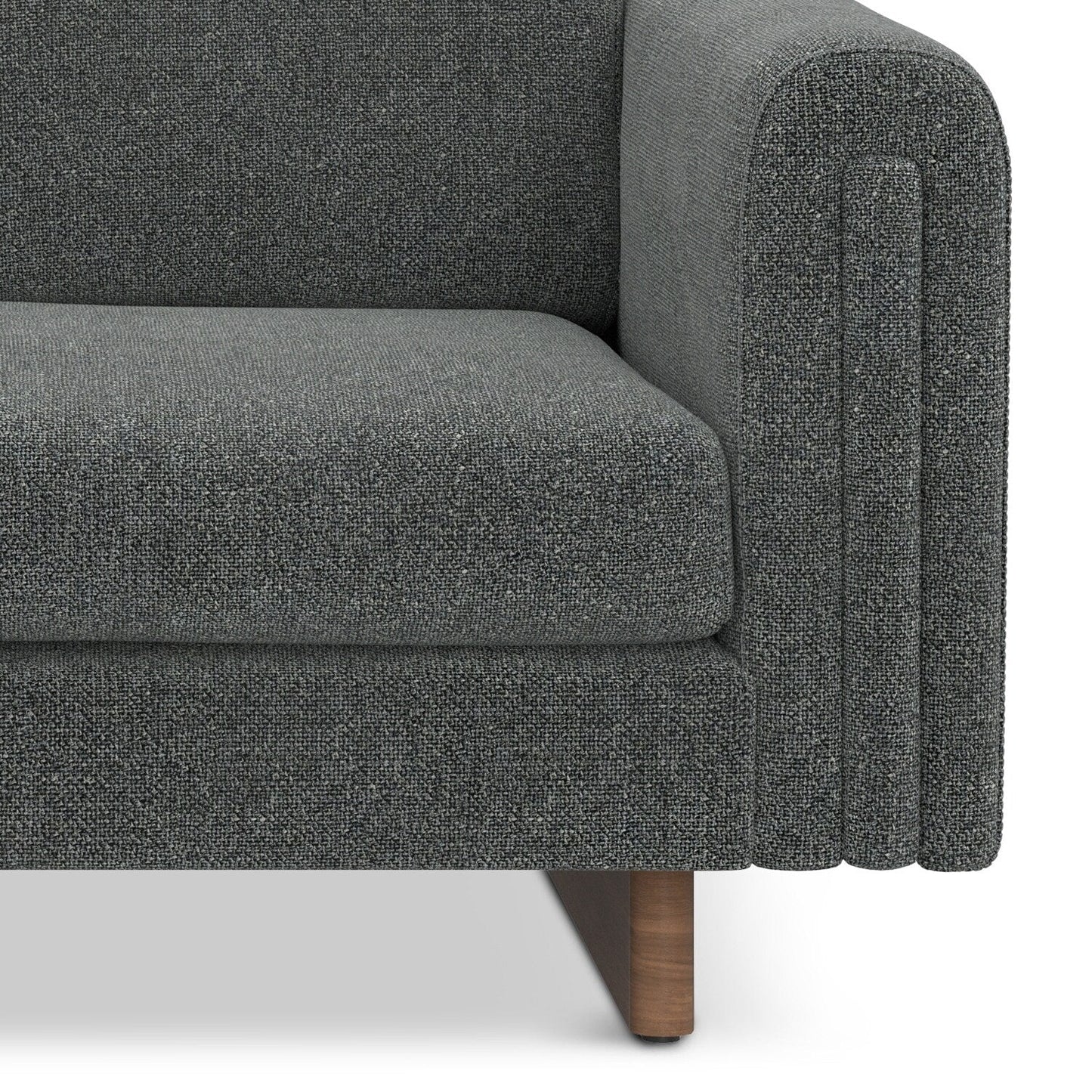 Divano a due posti contemporaneo WYNDENHALL Drayton da 61 pollici di larghezza in tessuto tecnico a trama fitta - 61 L x 38 P x 30 A