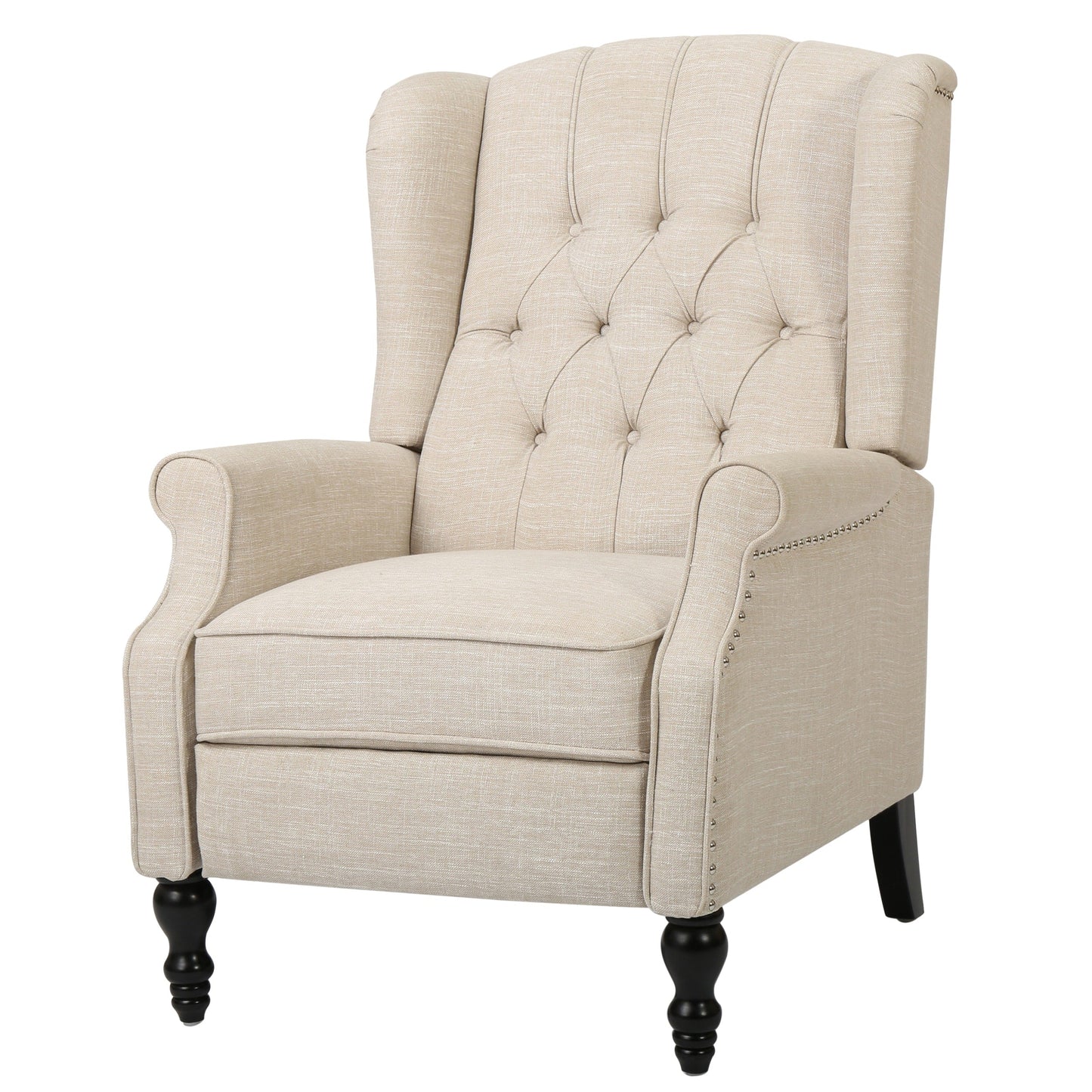 Poltrona reclinabile con schienale alto e rivestimento in tessuto Walter di Christopher Knight Home