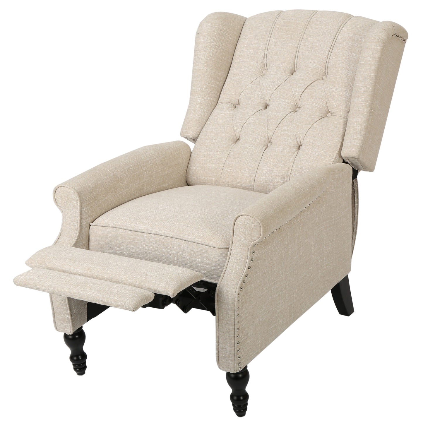 Poltrona reclinabile con schienale alto e rivestimento in tessuto Walter di Christopher Knight Home