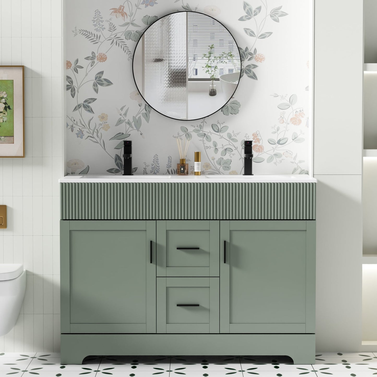 Mobile bagno Wavy Line 30/36/48 con lavabo e rubinetto