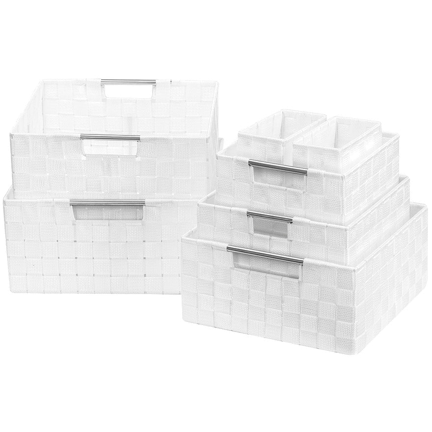 Set di cestini intrecciati da 7 pezzi