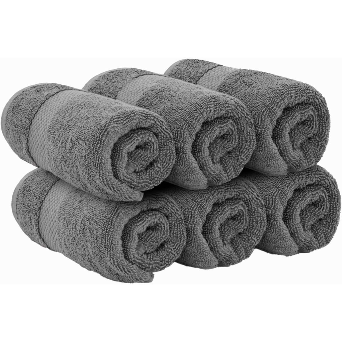 Asciugamano in cotone di lusso classico bianco 16x30 - Set di 6