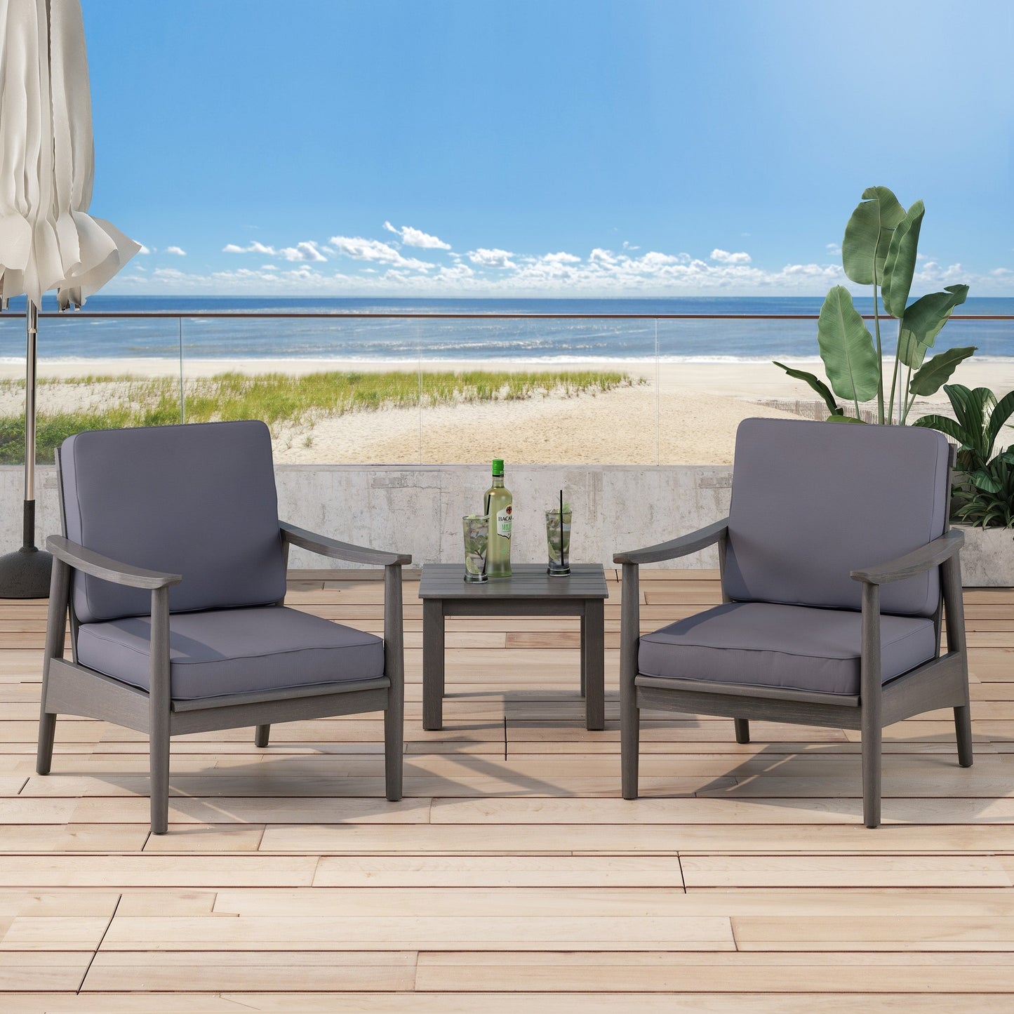 Poltrona Willowbrook Wood Club (set di 2) di Christopher Knight Home