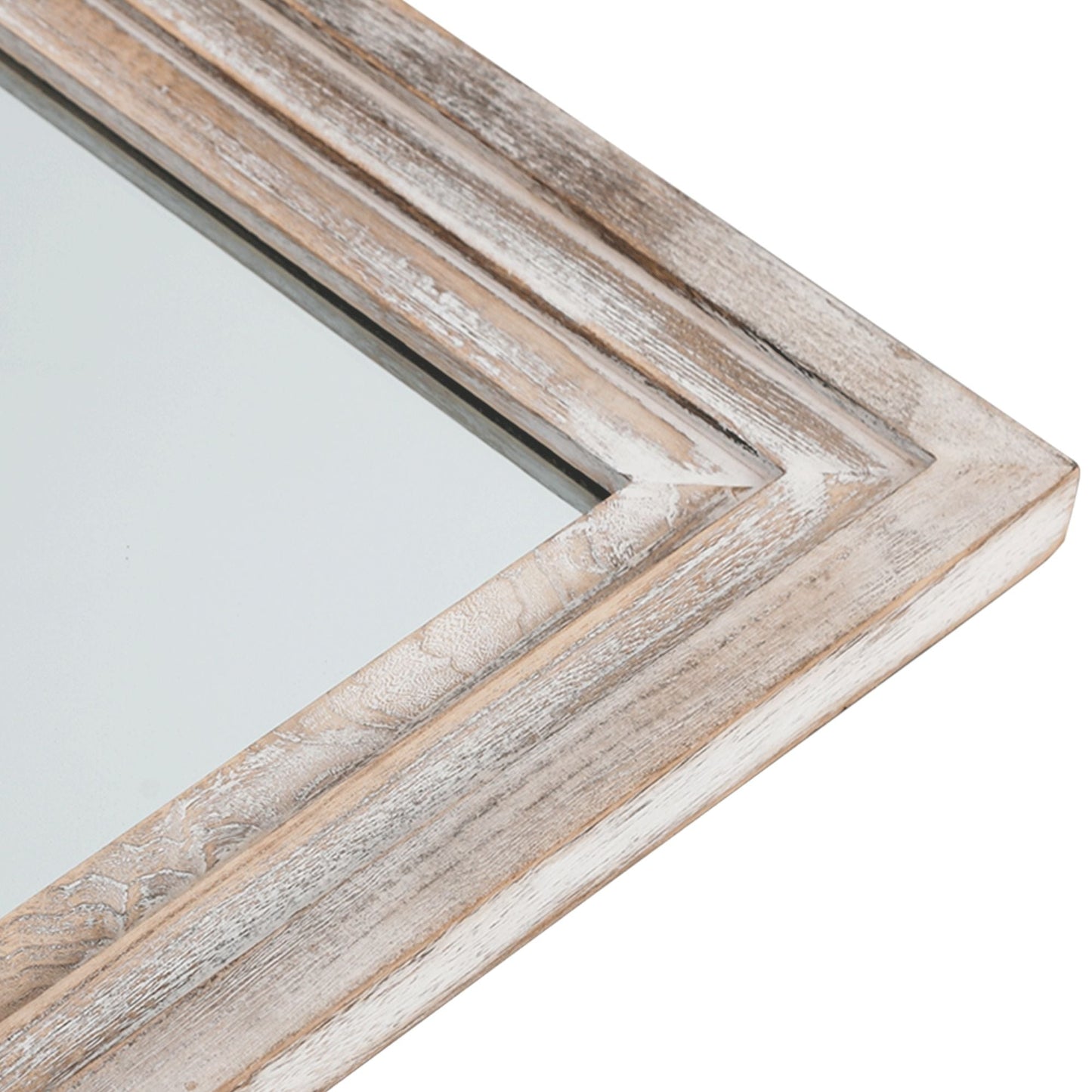 Specchio da parete in stile scala con cornice in legno - 64*21