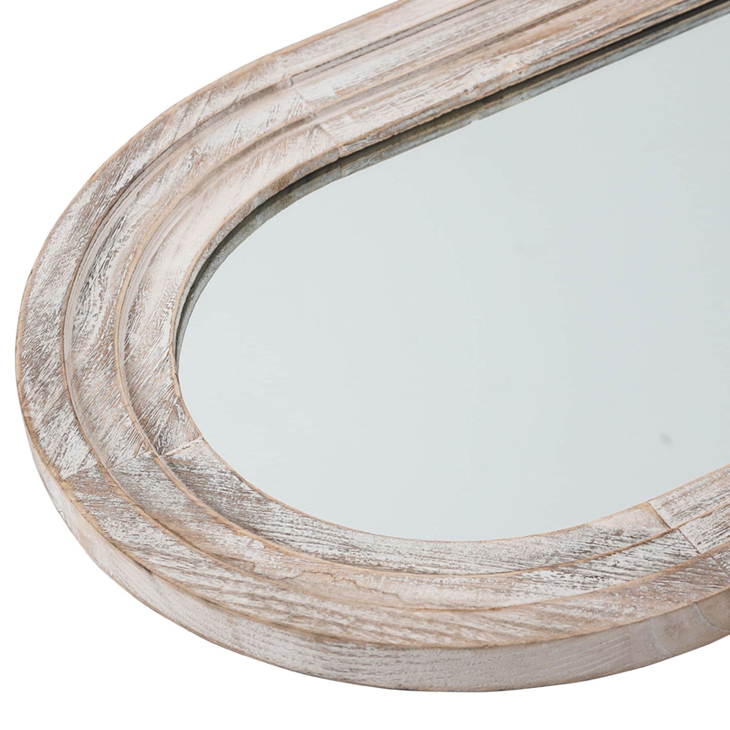 Specchio da parete in stile scala con cornice in legno - 64*21