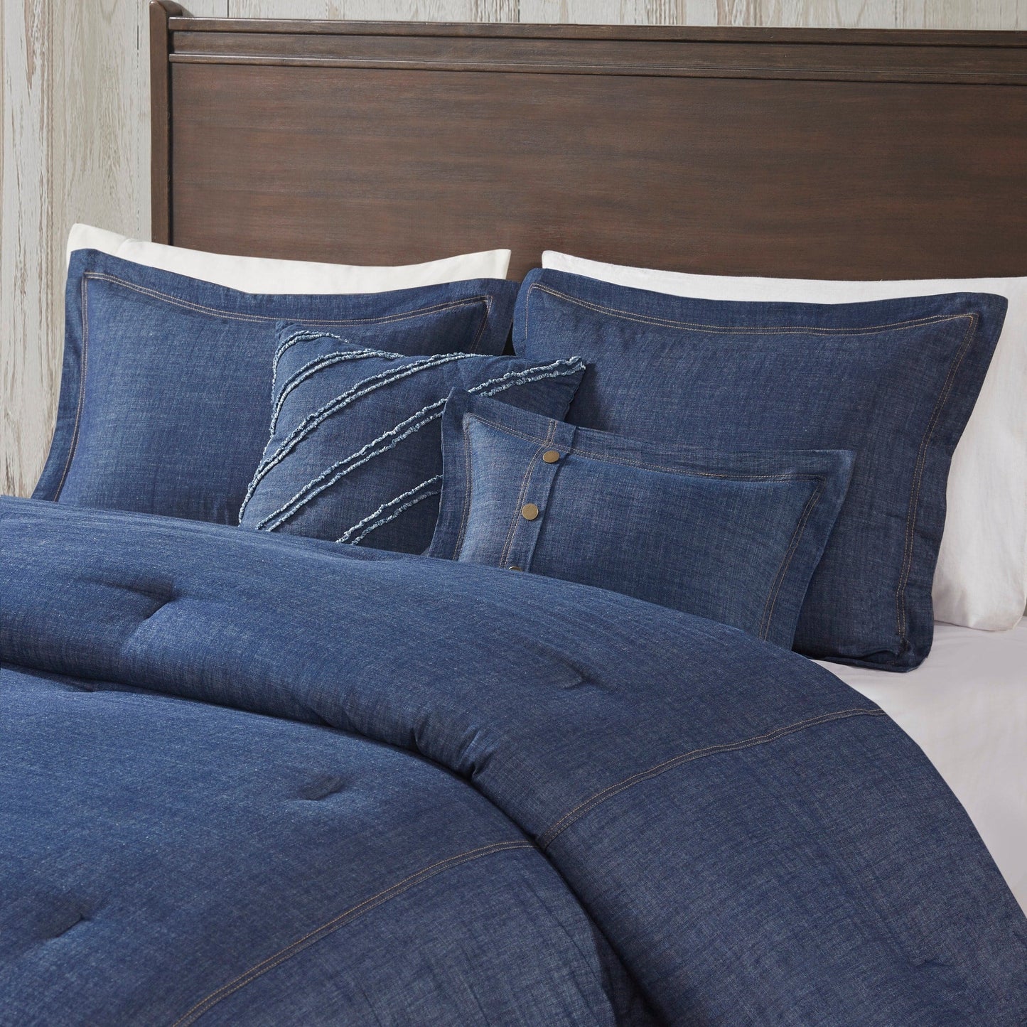 Set di piumoni in denim oversize e imbottito Woolrich Perry Blue