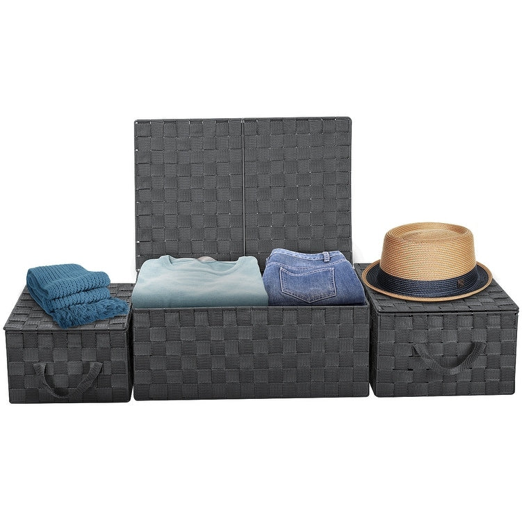 Set di cestini portaoggetti intrecciati - N/D