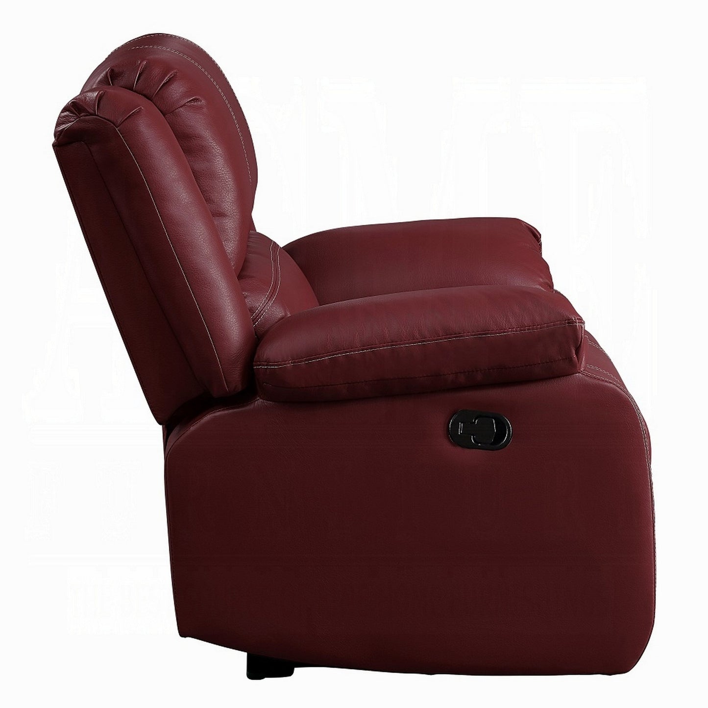 Poltrona reclinabile manuale Zuru Motion, in morbida similpelle rosso scuro