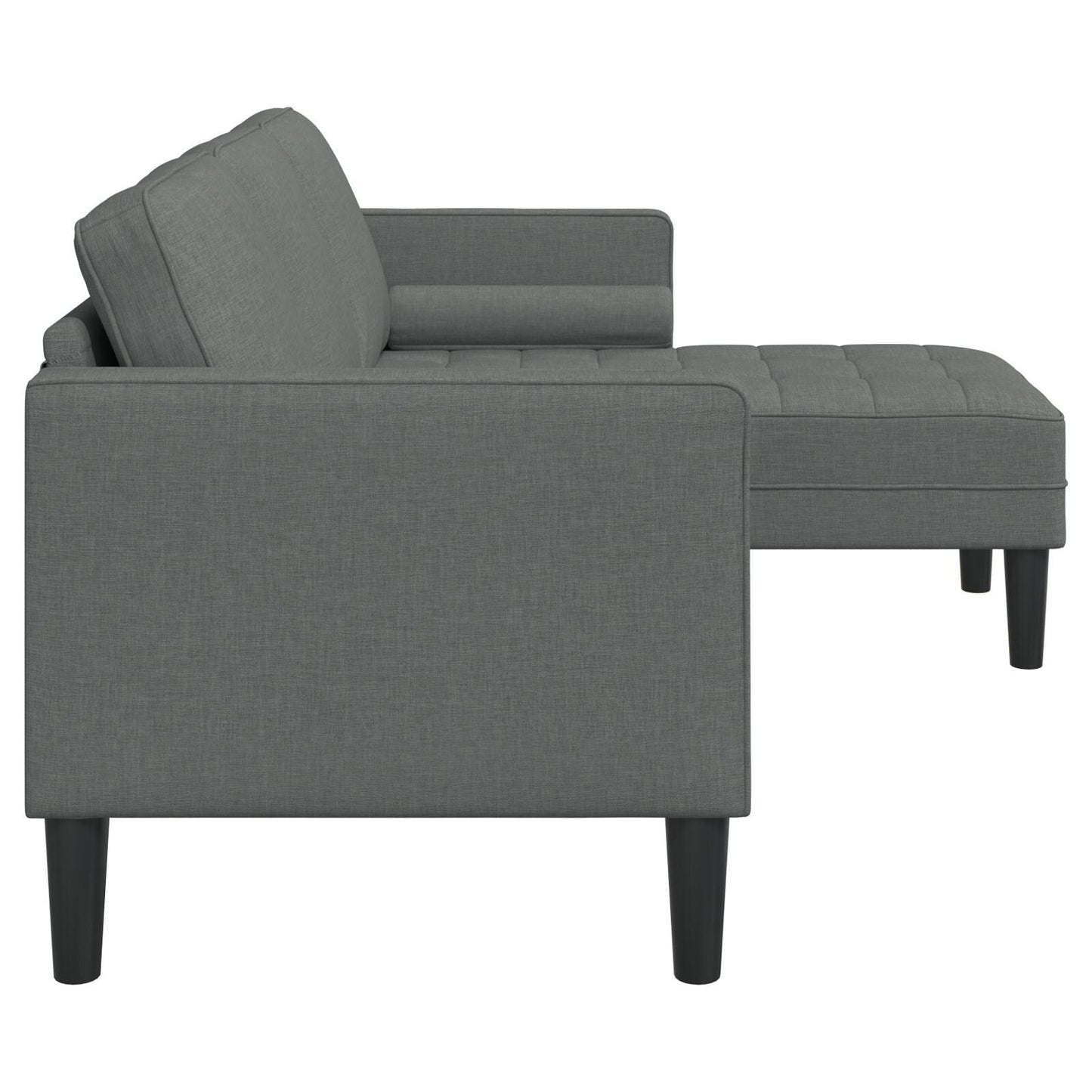 vidaXL Set Divano 2/3 Pezzi con Cuscini Tessuto Nero/Grigio Scuro/Grigio Chiaro - 68,1 x 51,6 x 26,4