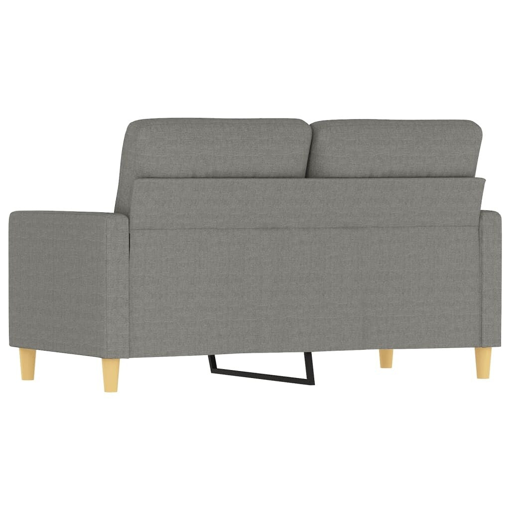 vidaXL Divano a 2 posti grigio scuro 47,2 tessuto - 54,3 x 30,3 x 31,5