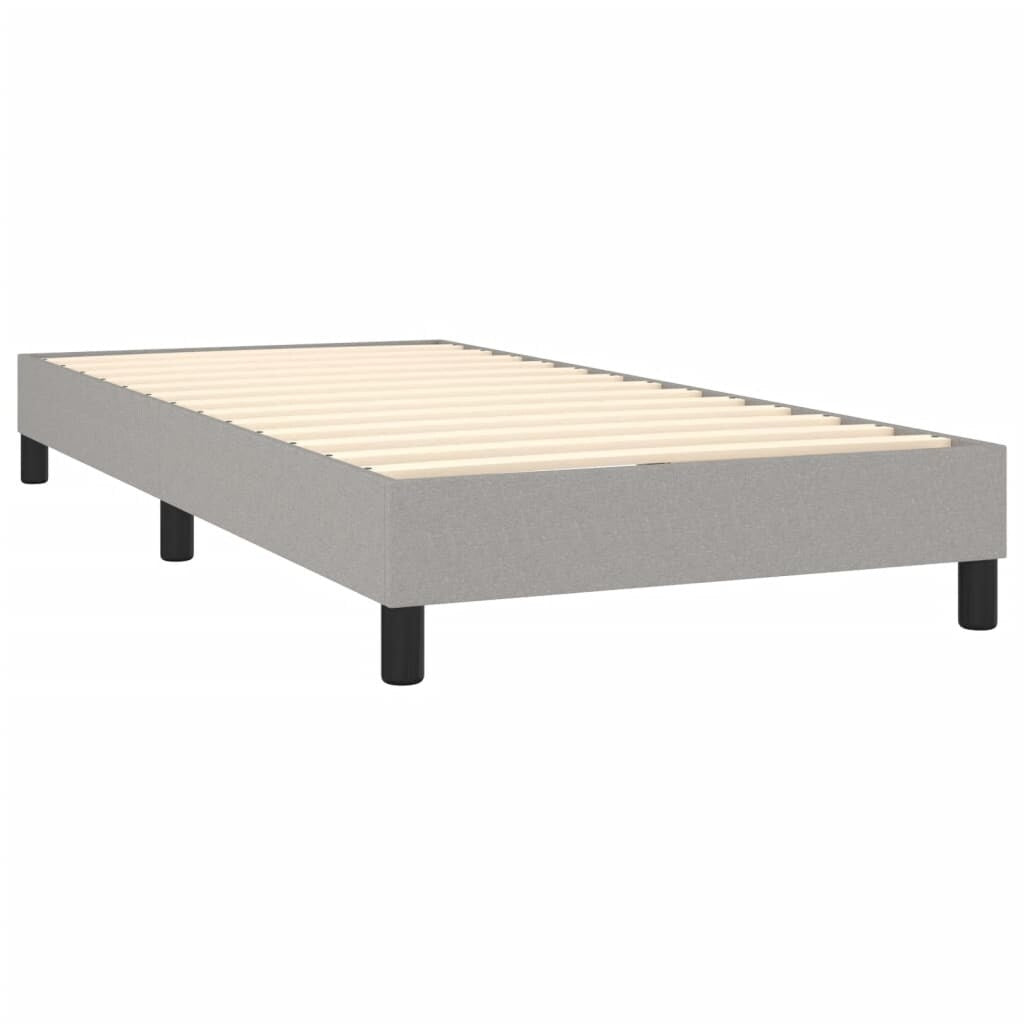 vidaXL Struttura per letto a molle con base a piattaforma e materasso in tessuto