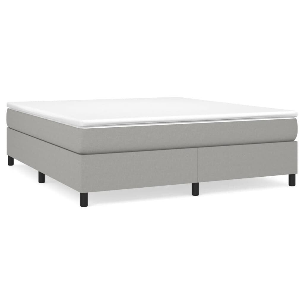 vidaXL Struttura per letto a molle con base a piattaforma e materasso in tessuto