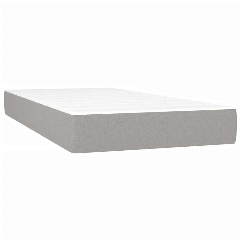 vidaXL Struttura per letto a molle con base a piattaforma e materasso in tessuto
