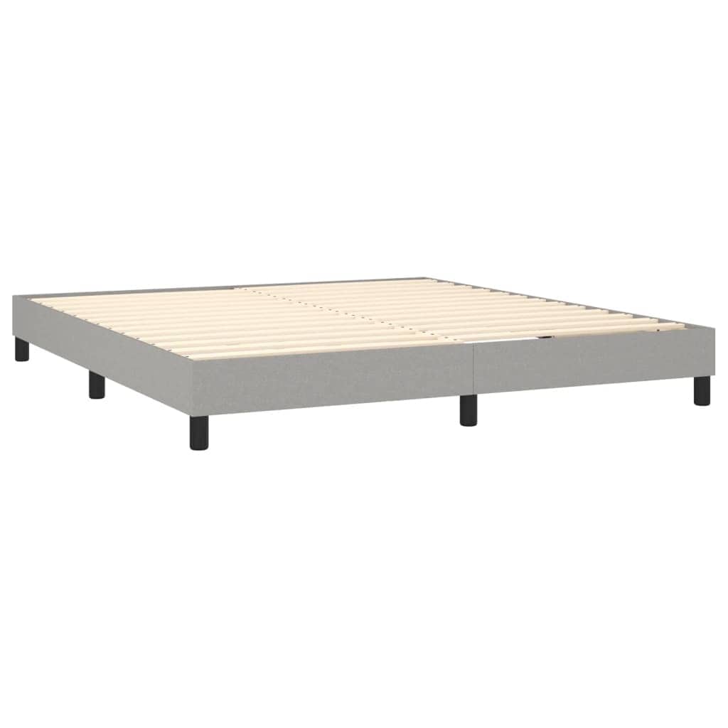 vidaXL Struttura per letto a molle con base a piattaforma e materasso in tessuto