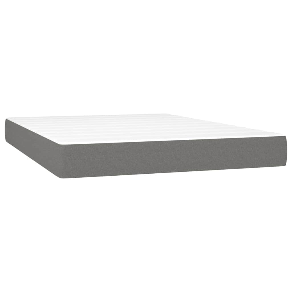 vidaXL Struttura per letto a molle con base a piattaforma e materasso in tessuto